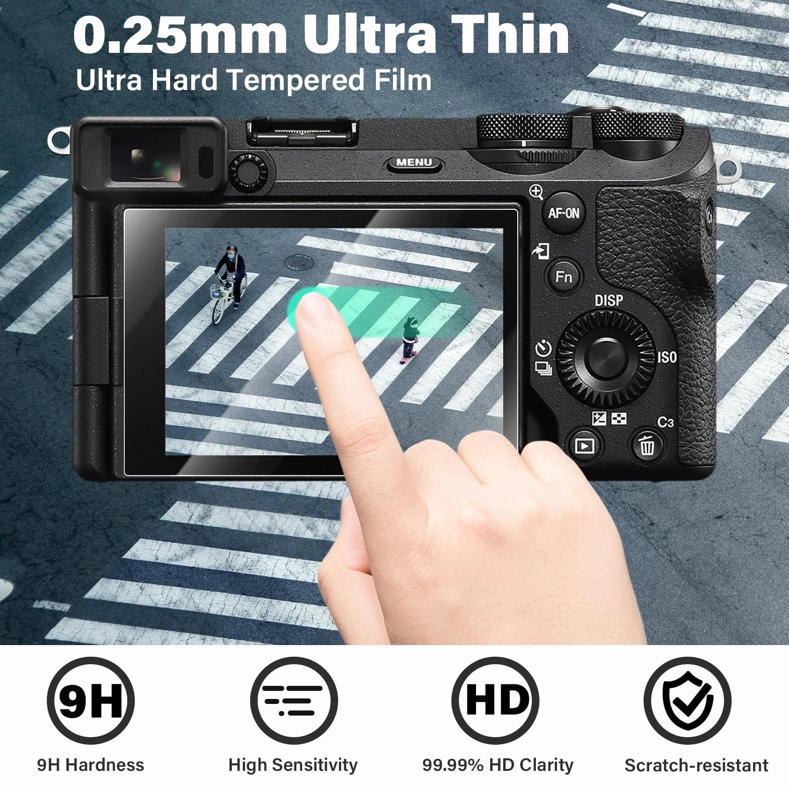 VOVMOEYA A6700 2 szt. silikonowe etui ochronne do Sony Alpha 6700 z osłoną ekranu LCD do Sony A6700