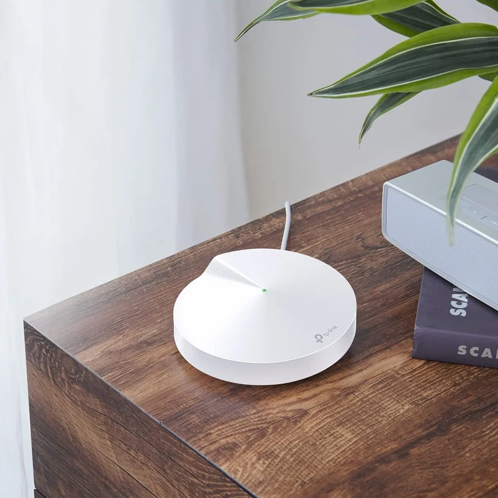 TP-Link Deco M5 Wifi Mesh, zestaw 3 jednostek do 500 ㎡, AC1300, do domów dwu- lub 3-piętrowych, z podwójną prędkością 1267 Mbps, wymień tradycyjne routery i przedłużacz Wi-Fi, kompatybilny z Alexą