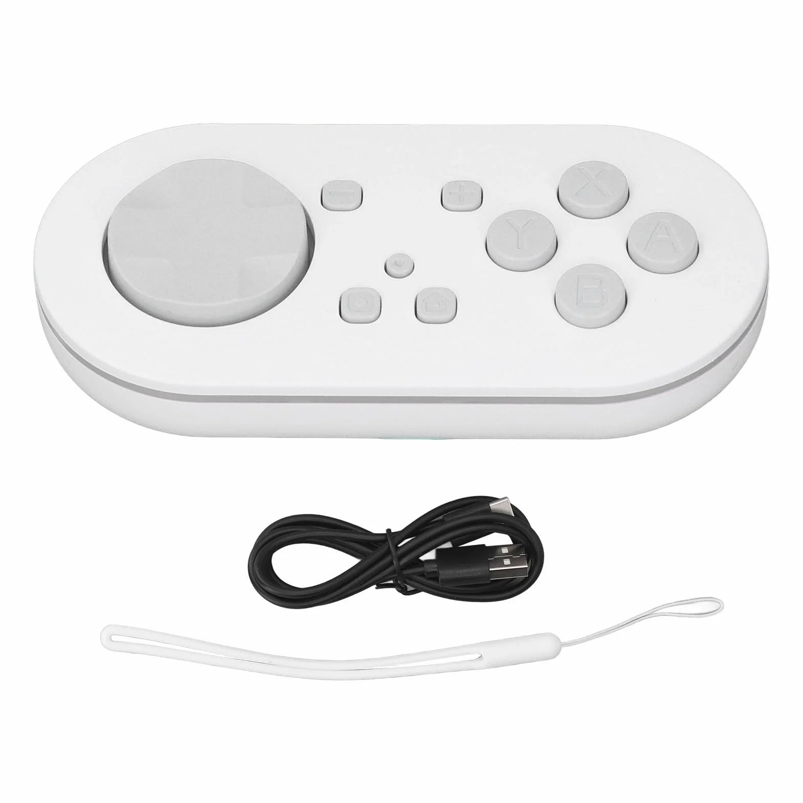 Wireless Game Inspector, 14 RGB Light Effects for Anki App Automatic Sleep 4 Mod Compact Gamepad dla Graczy dla Androida (WHITE)