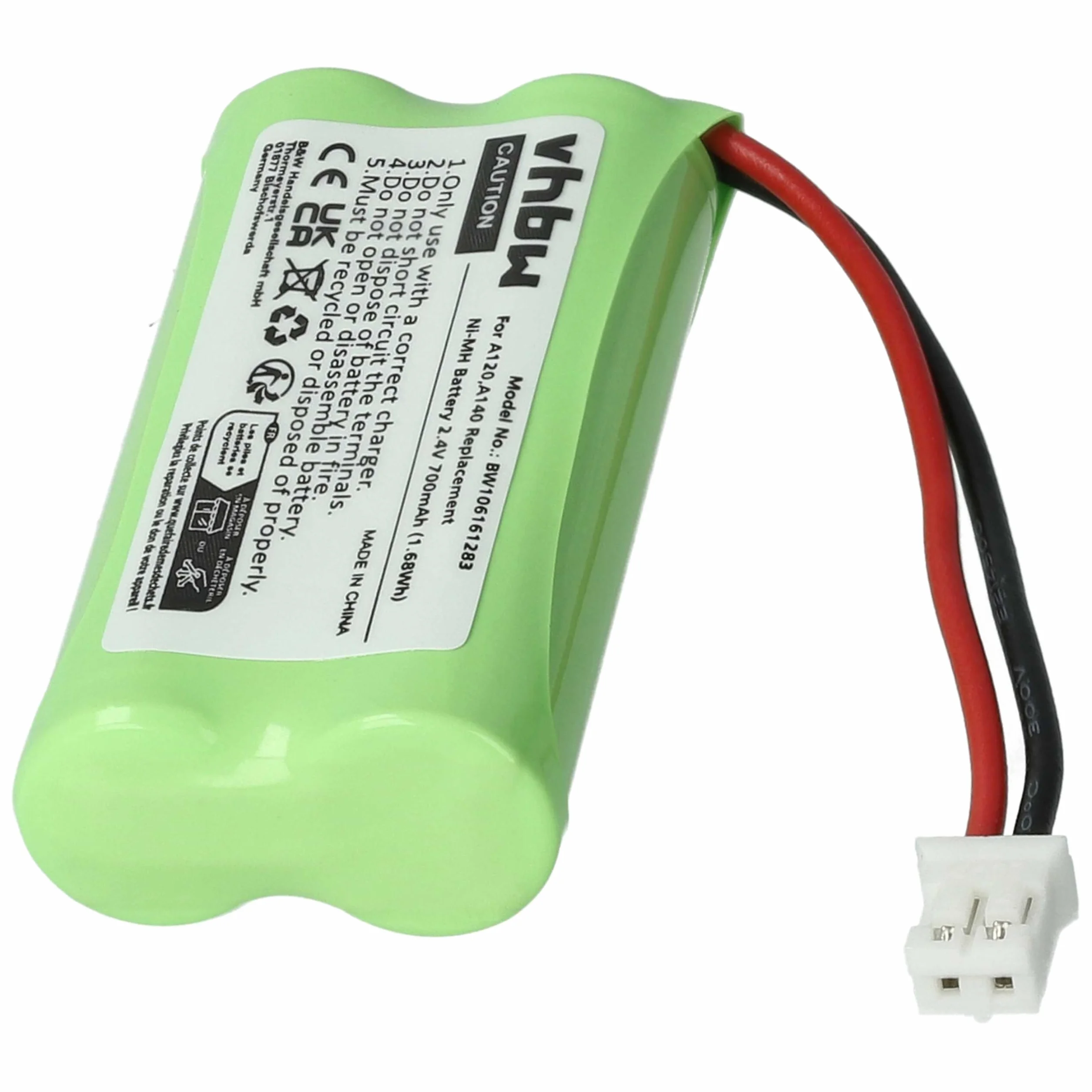 vhbw 10 x bateria zastępuje V30145-K1310-X359, S30852-D1640-X1, T382, T436-U1 do bezprzewodowego telefonu stacjonarnego (700mAh, 2,4V, NiMH)