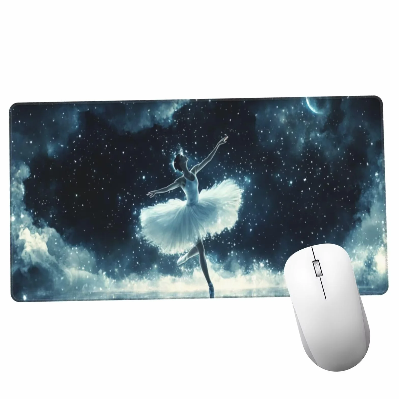 Czarna podkładka pod mysz 1400 x 600 x 3 mm XXL podkładka pod mysz z antypoślizgową gumową podstawą, akcesoria do gier księżniczki, prezenty na komputer dla graczy, podkładka pod mysz do gier poprawia