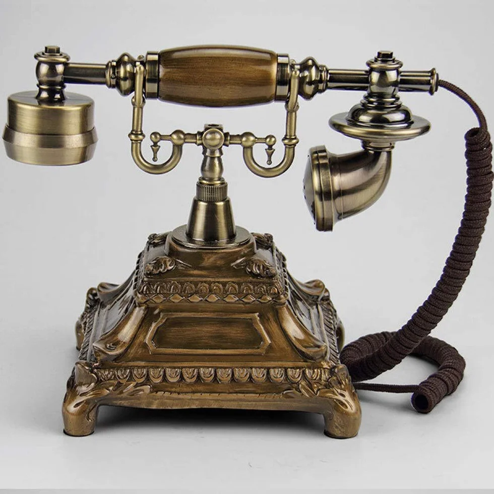 Continental Retro antyczne telefony gospodarstwa domowego obrotowy dysk antyczny telefon stacjonarny domowe kreatywne