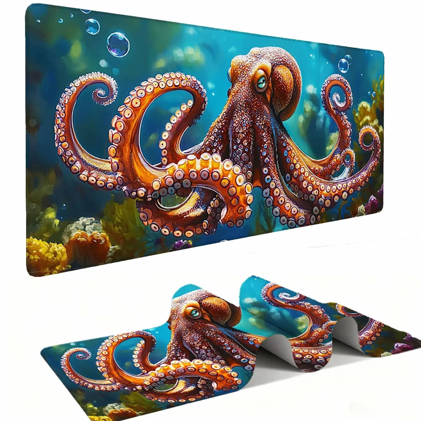 Podkładka pod mysz do gier, XXL Duża podkładka pod mysz do gier 120 x 60 cm grubości 3 mm, antypoślizgowa i wodoodporna podkładka pod mysz komputerową z krawędziami na biurko do gier, biura/domu