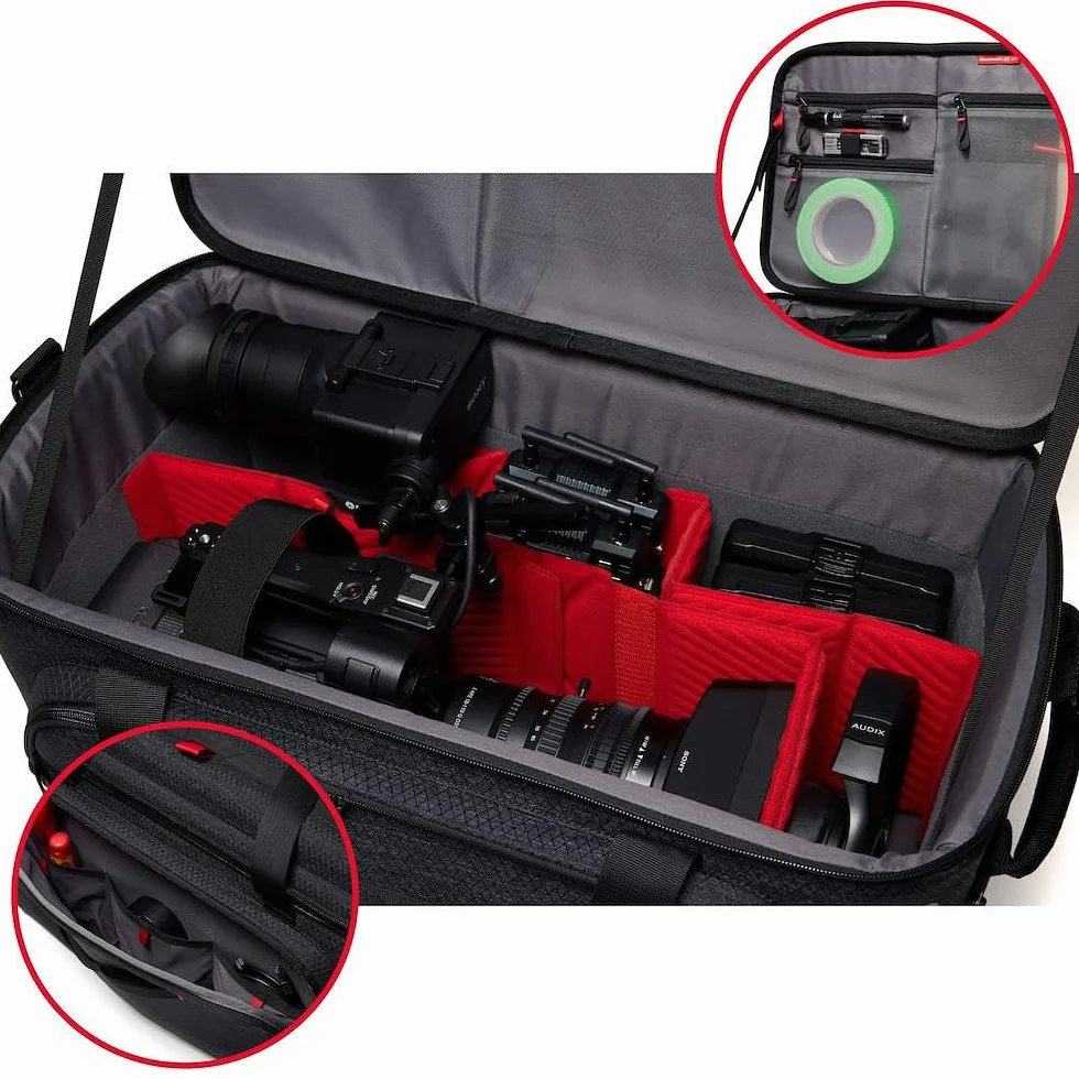 Manfrotto Pro Light Cineloader Large, Torba na Ramię, Torba Kinematograficzna i Kamera, Profesjonalne Funkcje Wideo, Dostęp Górny, Ciemny Szary, Duży Rozmiar