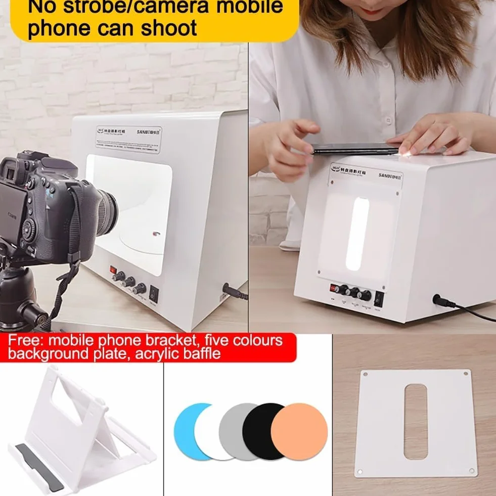 Miniaturowy Studyjny Light Box, ściemnialny Obrotowy Namiot Do Robienia Zdjęć Biżuterii 360°, Elektryczny Obrotowy ściemnialny Zestaw Do Fotografii Z Regulowaną, One Color, TB20