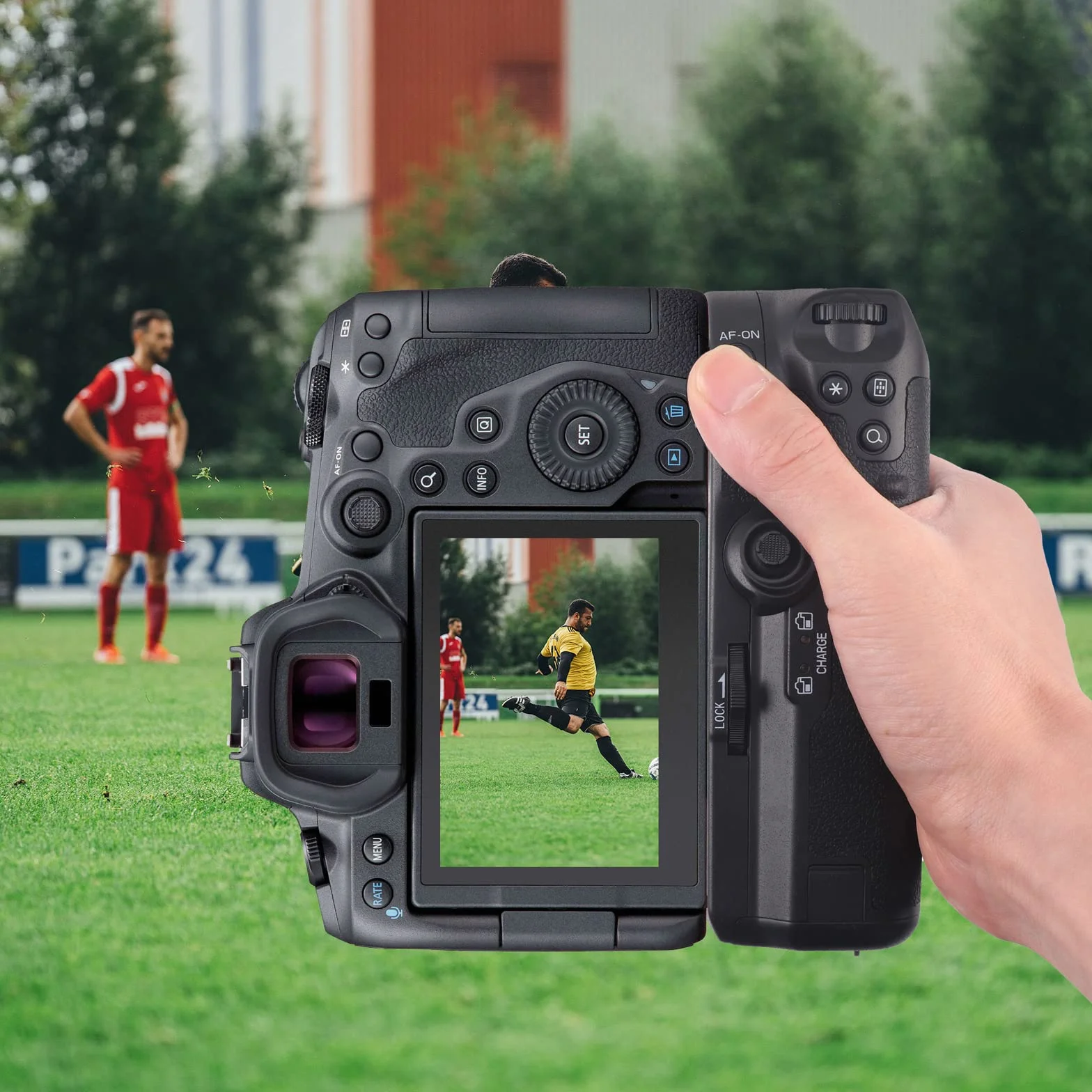 FOTGA Uchwyt baterii do aparatu Canon EOS R6 Mark II R6II R5 R5C - profesjonalny pionowy uchwyt akumulatora Multi Power Pack zamiennik do BG-R10 (obsługuje do 2 x akumulatorów LP-E6/LP-E6N/LP-E6NH)