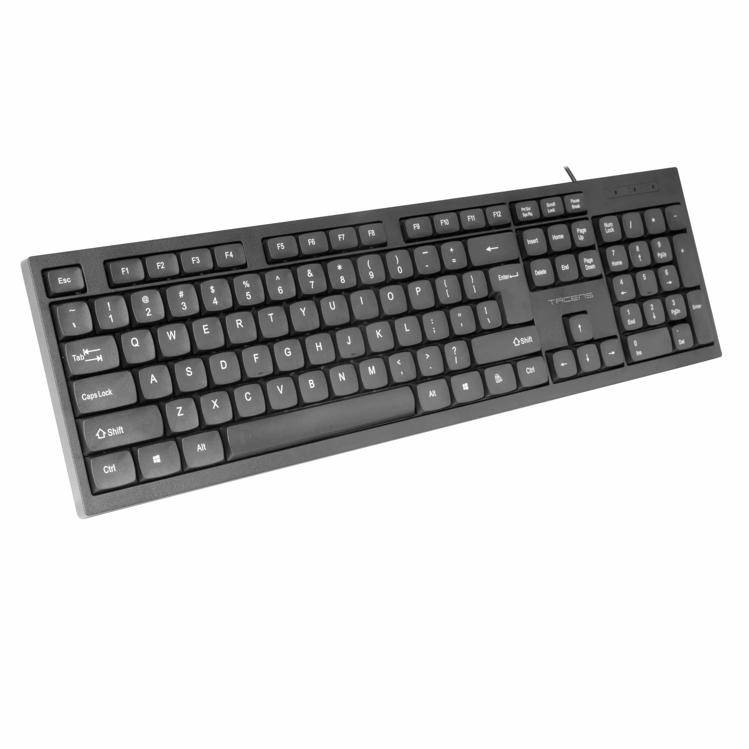 Tacens Anima AK02, Pełna Klawiatura PC, Kompaktowy Format, Ciche Klawisze o Niskim Profilu, SmartKey Copilot AI, Windows|Linux|Mac |PS4|PS5|XBOX ONE|XBOX SERIES X-S|Switch|Switch 2, Angielski US