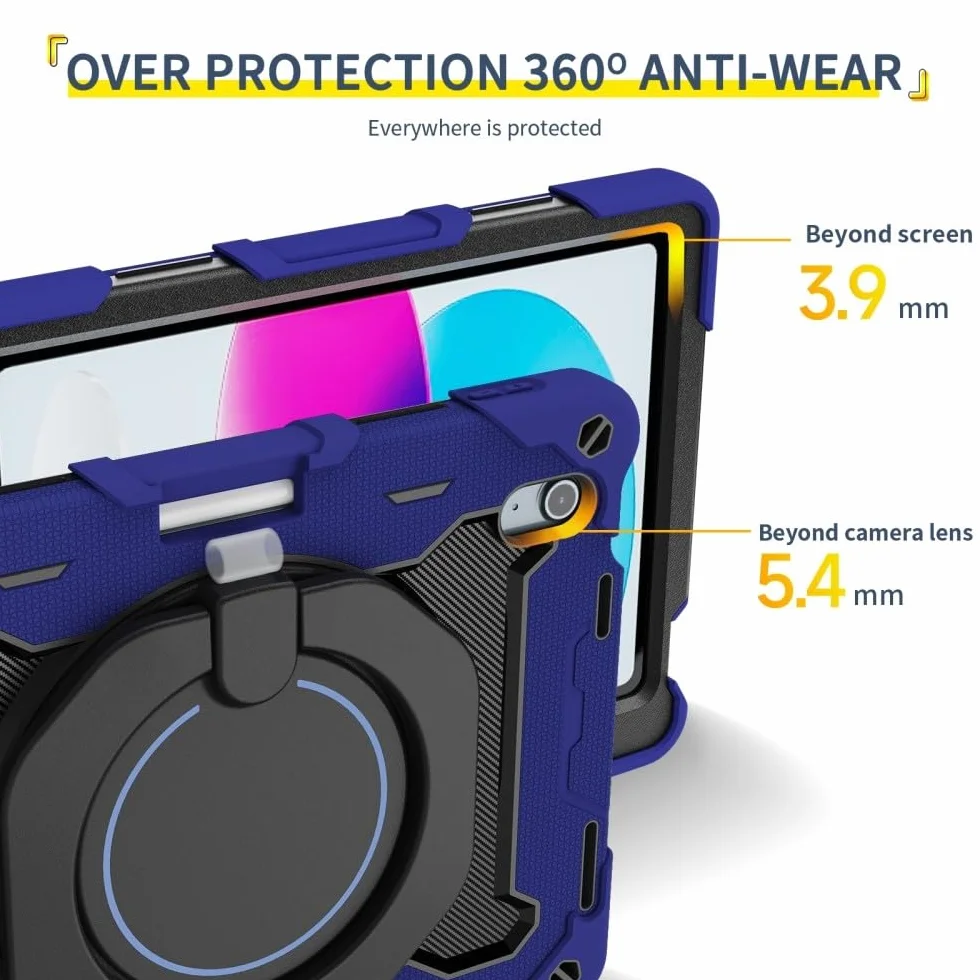 Generic etui kompatybilne z Xiaomi Poco Pad M1 (kolor: czarny) pełna obudowa twardy tył twardy silikonowy stojak pokrowiec pasek