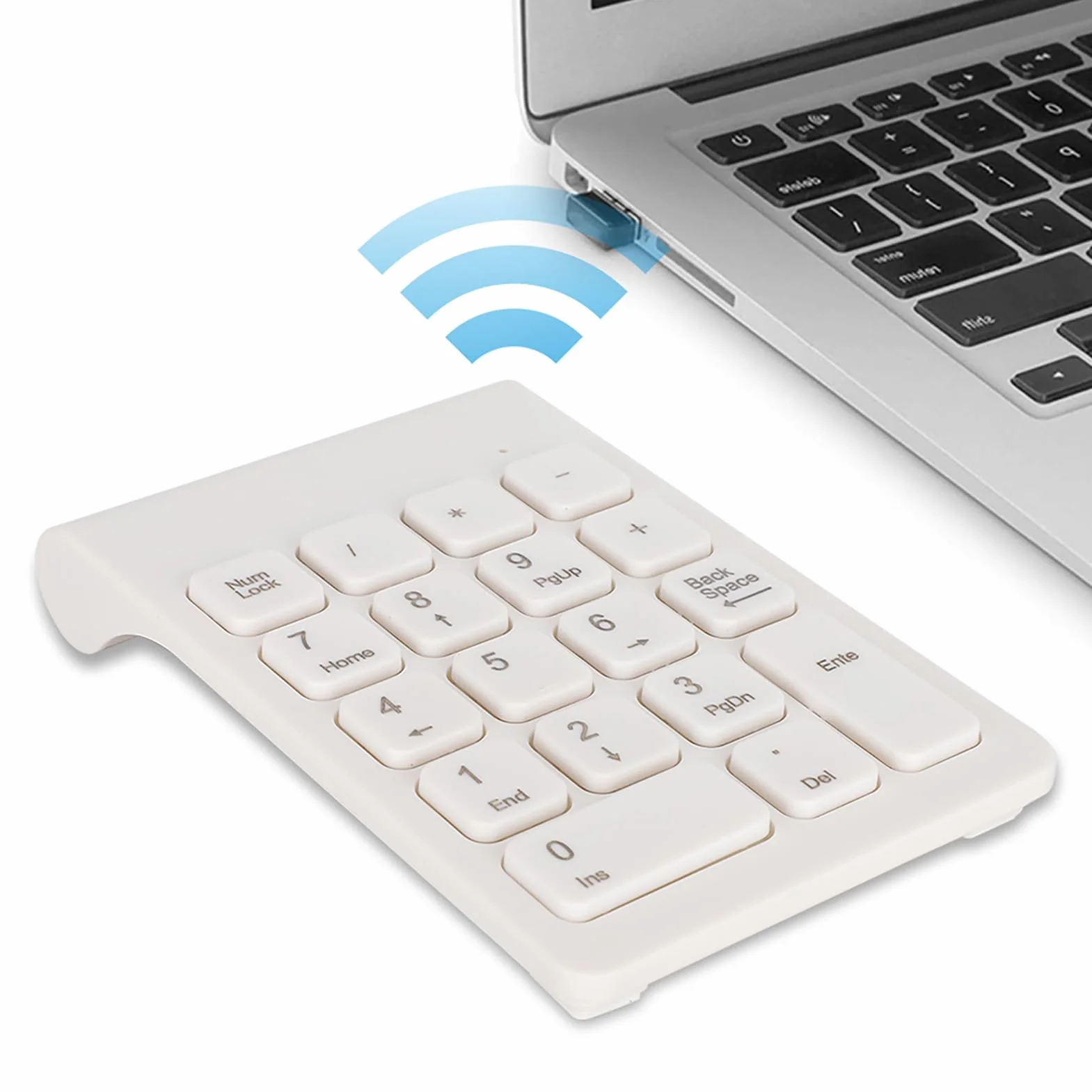 Mini bezprzewodowa klawiatura cyfrowa 18 klawiszy ergonomiczna USB