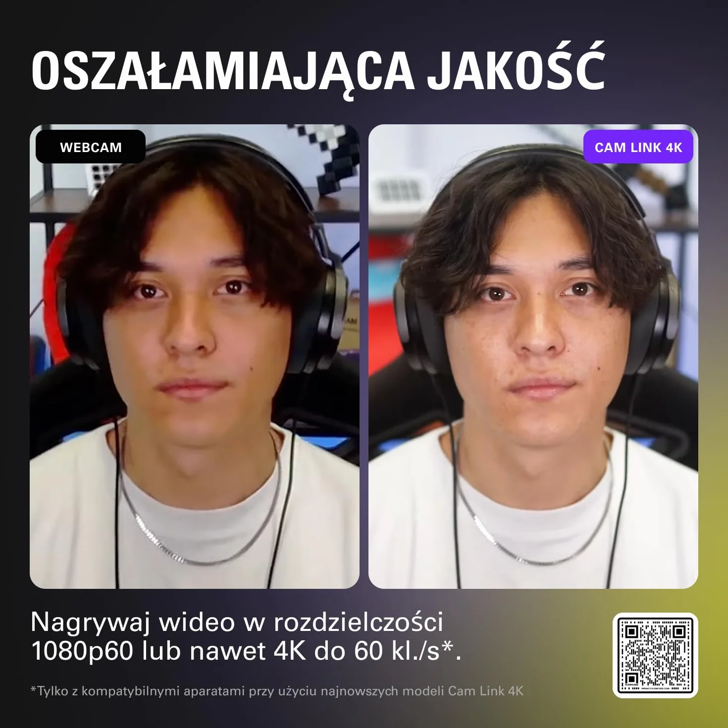 Elgato Cam Link 4K, zewnętrzna karta do przechwytywania z kamery, transmisja i nagrywanie z DSLR, kamera internetowa 1080p60, 4K30/4K60, wideokonferencje, granie, OBS, Zoom, Teams, PC/Mac