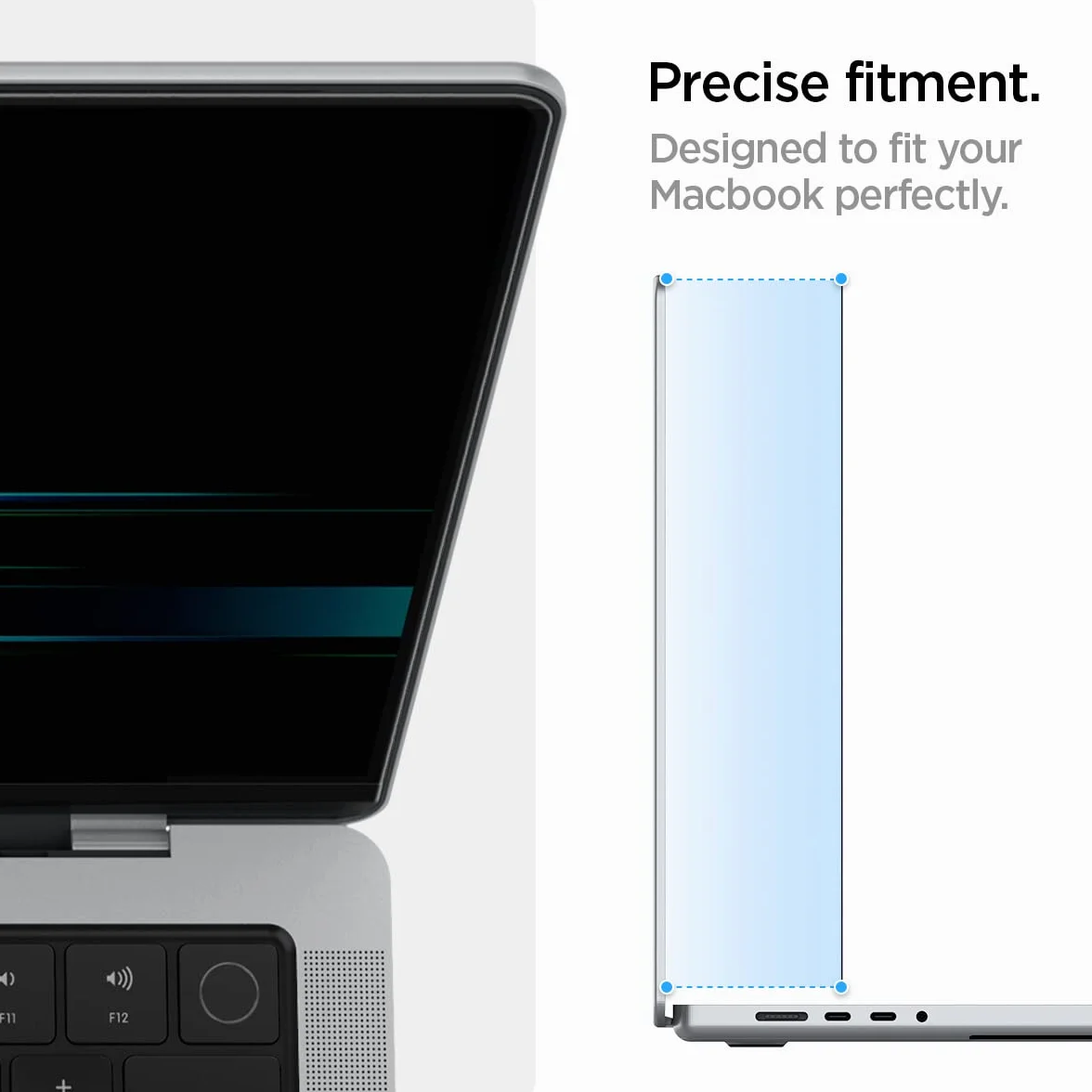 Spigen SafeView Magnetyczny filtr prywatności do MacBook Pro 14 cali (od 2021, M3 / M3 Pro / M3 Max / M2 Pro / M2 Max / M1 Pro / M1 Max), filtr prywatności, ochrona przed odciskami palców