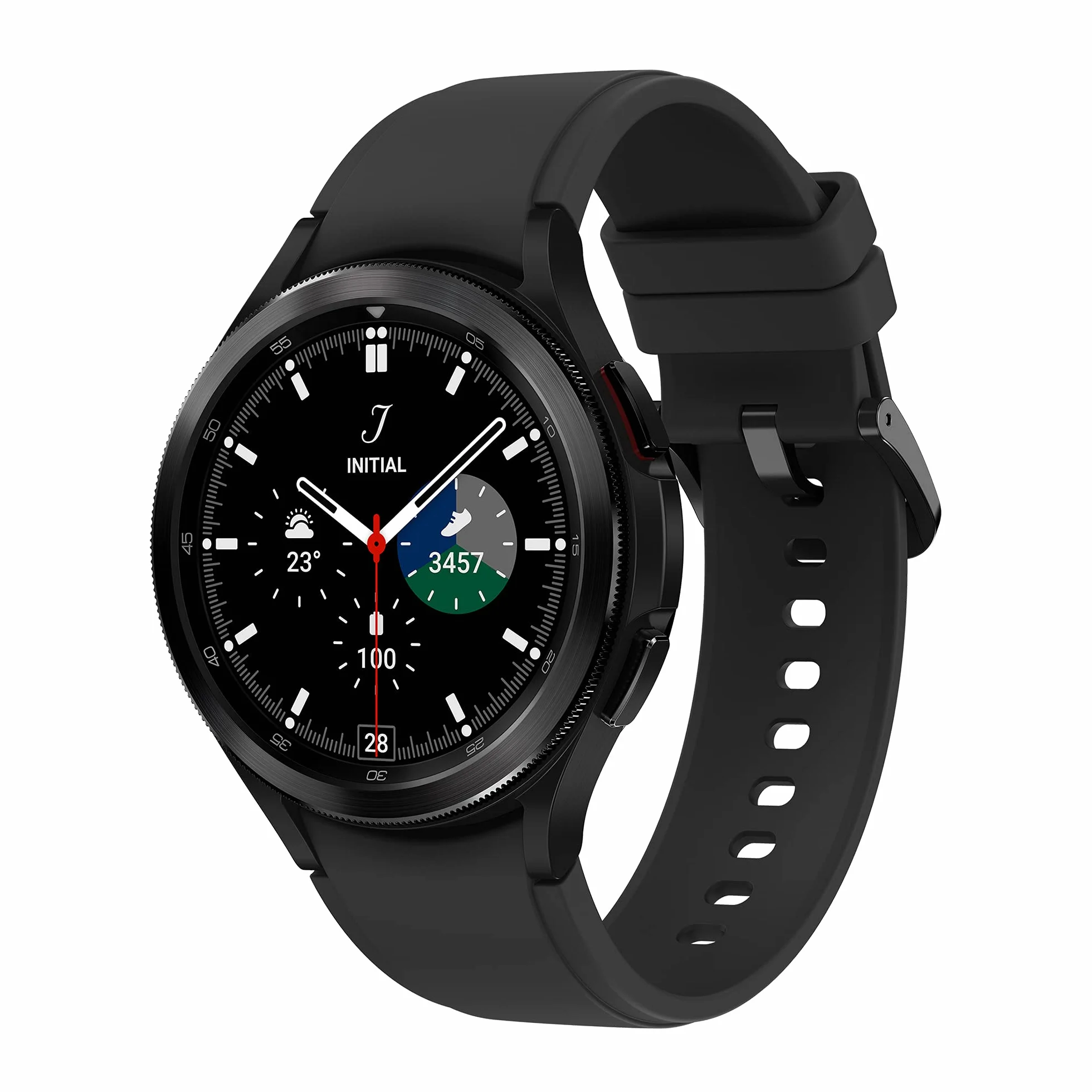 Samsung Galaxy Watch4 Classic - 46mm - czarny - inteligentny zegarek z opaską sportową na grzbiecie - Flouroelastomer - czarny - wyświetlacz 3,46 cm (1,4")