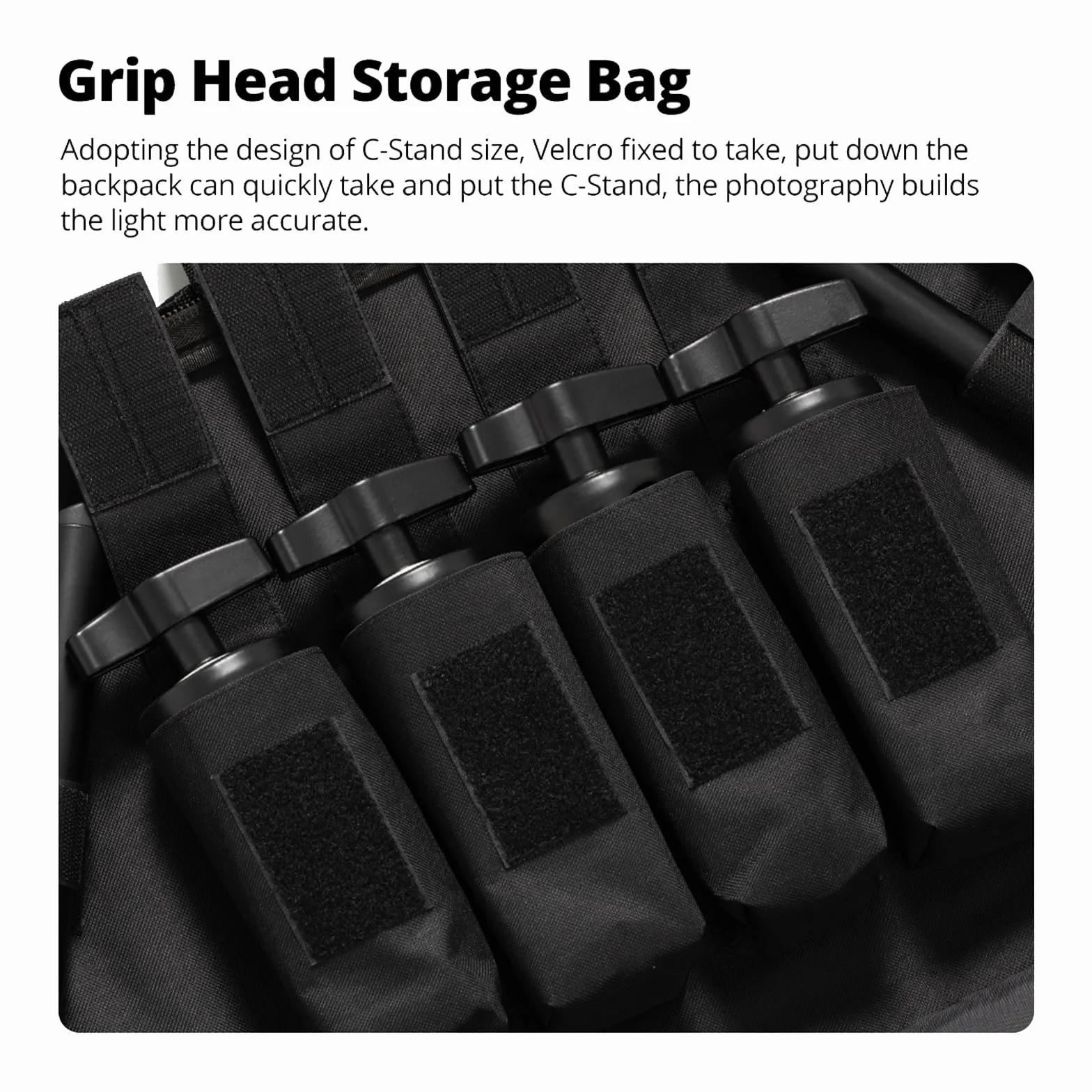 AMBITFUL PB20 C-Stand Carrying Bag 132 * 19 * 13 cm / 51.9'' *7.4'' *5.11'' for Boom Arm-Photography Light Stand, Szary