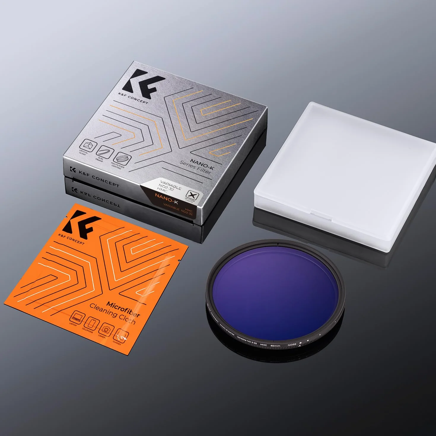 K&F CONCEPT Nano-K seria ND filtr 77 mm zmienny filtr szary ND2-32 (1-5 poziomów przysłony)
