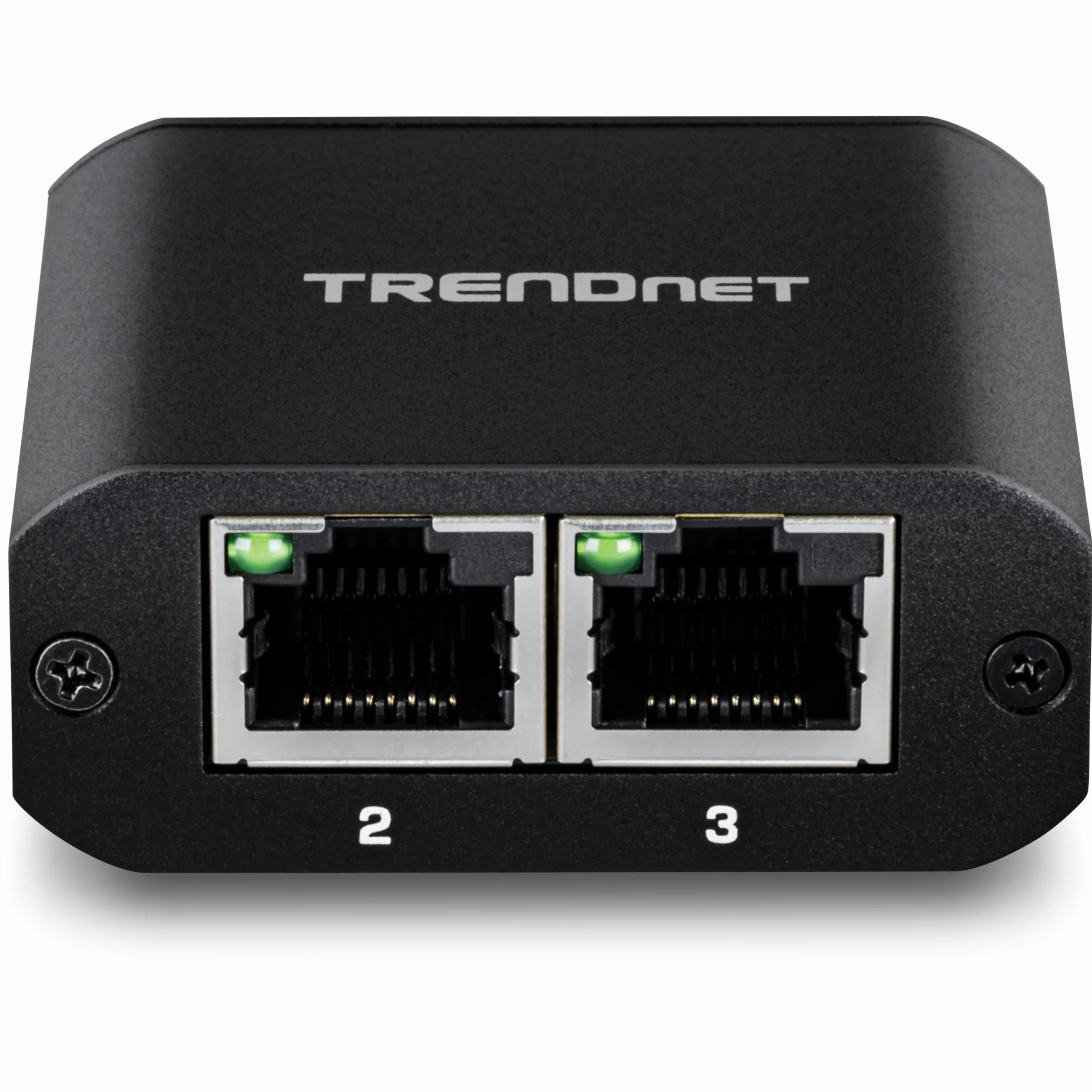 TRENDnet 2-portowy rozdzielacz gigabitowy z zasilaniem USB typu C, TEG-102S, dzieli jedno połączenie sieciowe na dwa, rozdzielacz Ethernet, kabel zasilający USB typu C w zestawie, zgodny z NDAA i TAA
