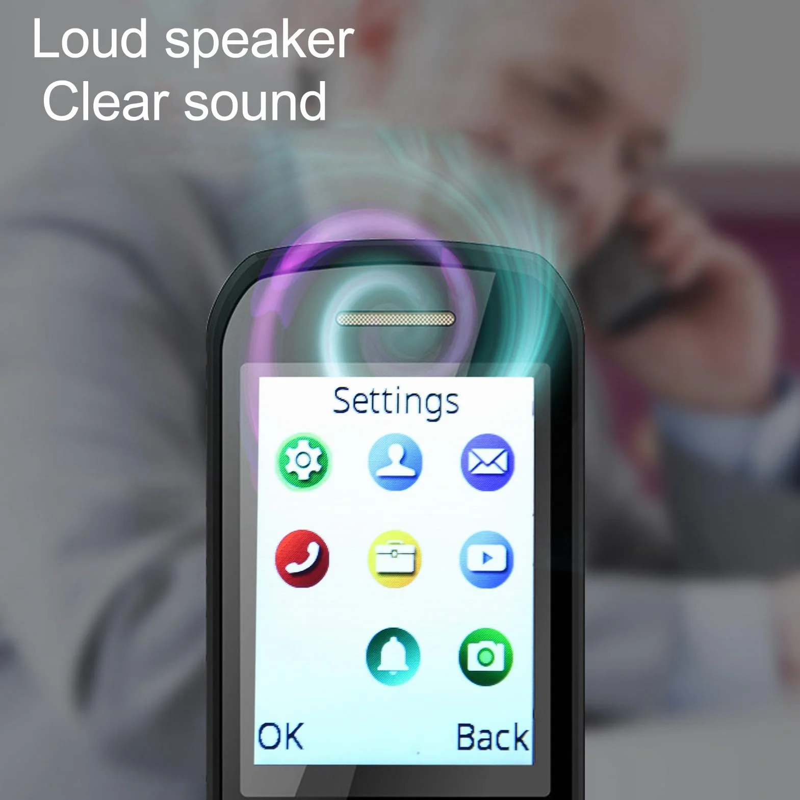 Generic YEEMI K21+ Telefon Komórkowy z klapką 4G i Dużym Przyciskiem z Podwójnym Ekranem dla Seniorów, Podstawowy Telefon Komórkowy z baterią 4800 MAh dla Osób Starszych (GOLD)