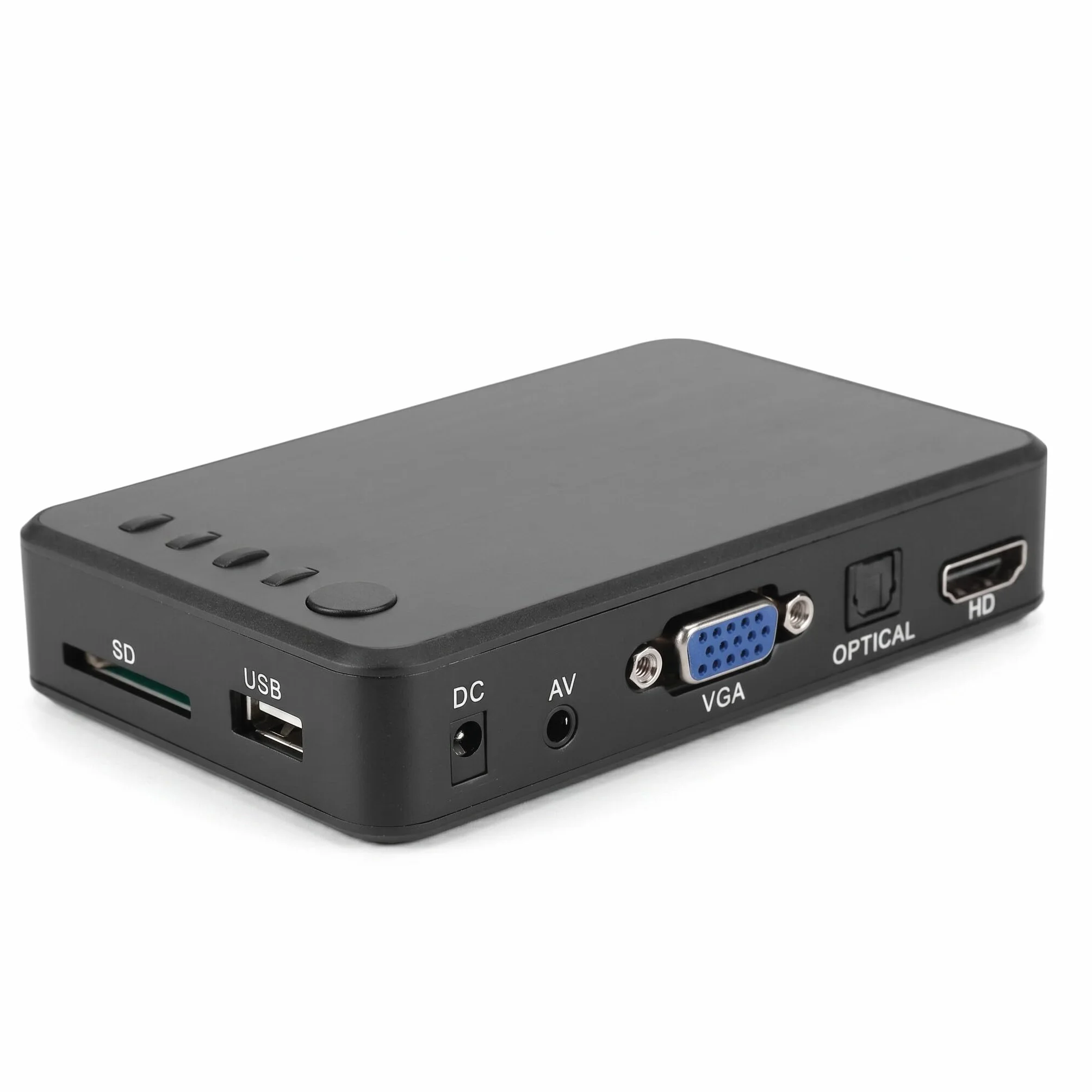 1080P Media Player, HD Media Audio-Video-Reklamowy odtwarzacz twardy z interfejsem AV/HDMI do samochodu (wtyczka EU)