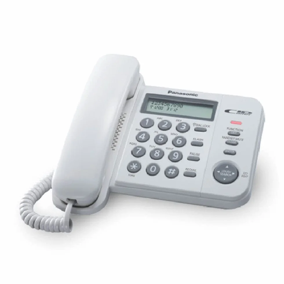 Panasonic KX-TS560EX1W telefon - telefony (LCD, AA, 190 x 95 x 196 mm)