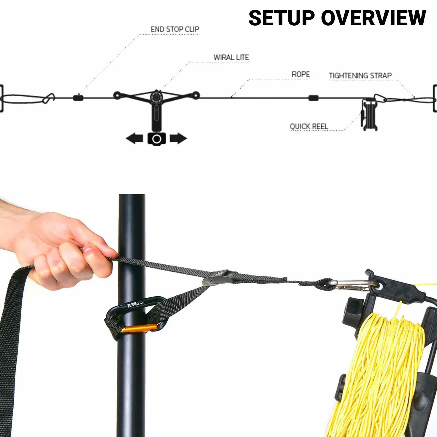 Wiral LITE kamera kablowa z pilotem do kamer sportowych, smartfonów, aparatów 360 lub lustrzanek cyfrowych, do 1,5 kg