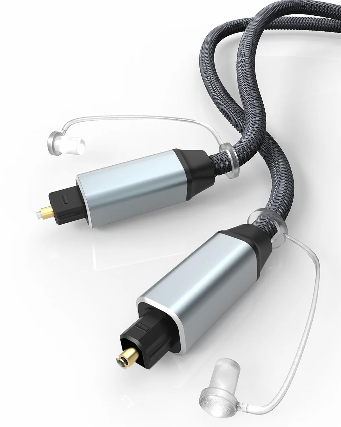Optyczny kabel audio, nylonowy, pleciony Toslink, kabel optyczny do systemów soundbar stereo, kina domowego, Xbox/PS3/PS4/PS5, DVD, wzmacniacz, kabel światłowodowy, pozłacany 24-karatowym