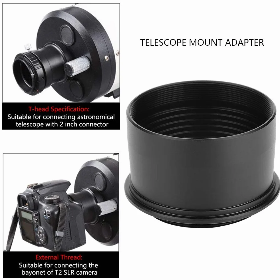 EBTOOLS T2 T-ring Adapter, 2"do T2 M42 * 0,75 gwint teleskopu okular okularowy adapter do mocowania akcesoriów