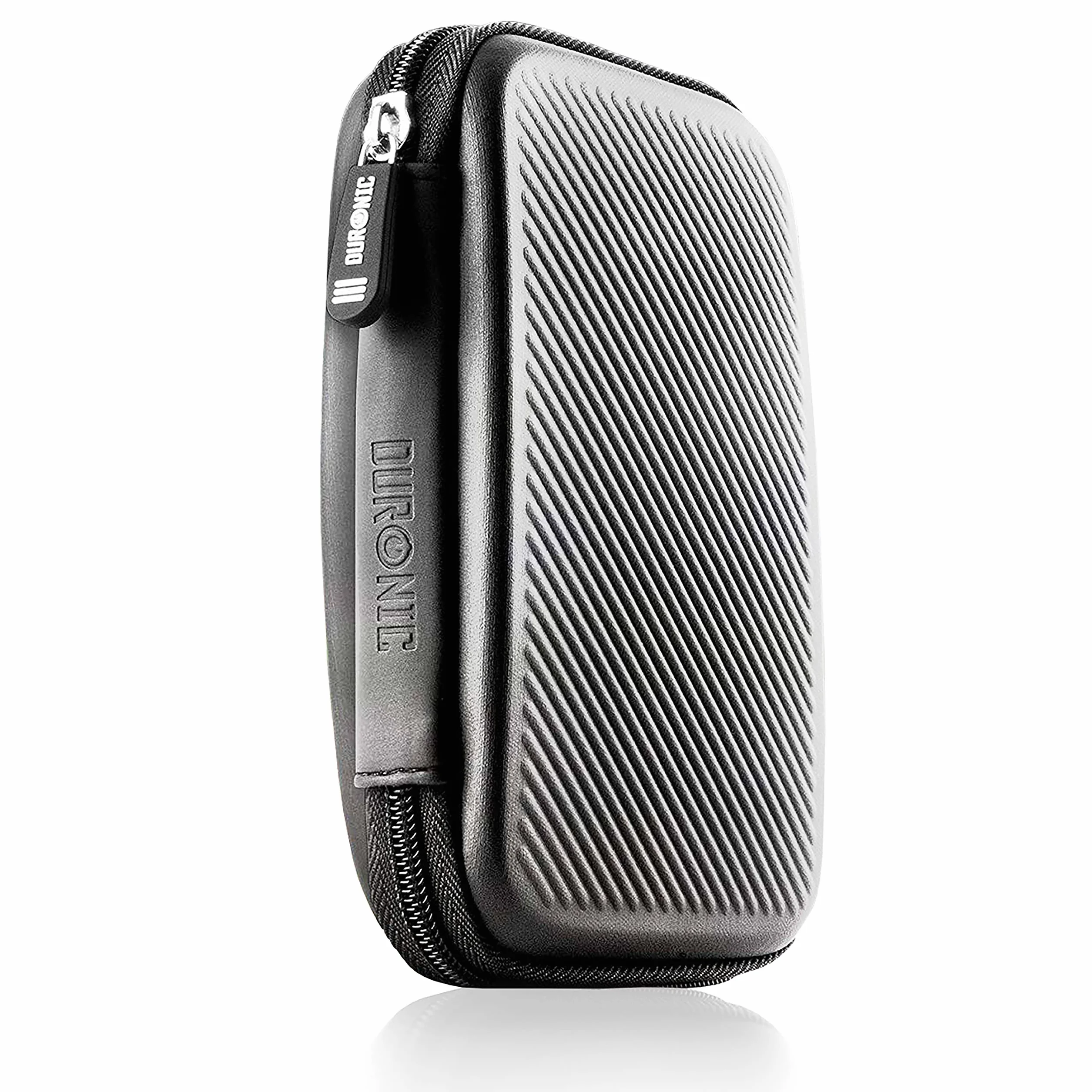 Duronic Etui na dysk twardy HDC2/GY szare przenośne etui do przechowywania EVA na zewnętrzny dysk twardy i kable lekkie etui ochronne odpowiednie dla WE/Western Toshiba Buffalo Hitachi Seagate Samsung
