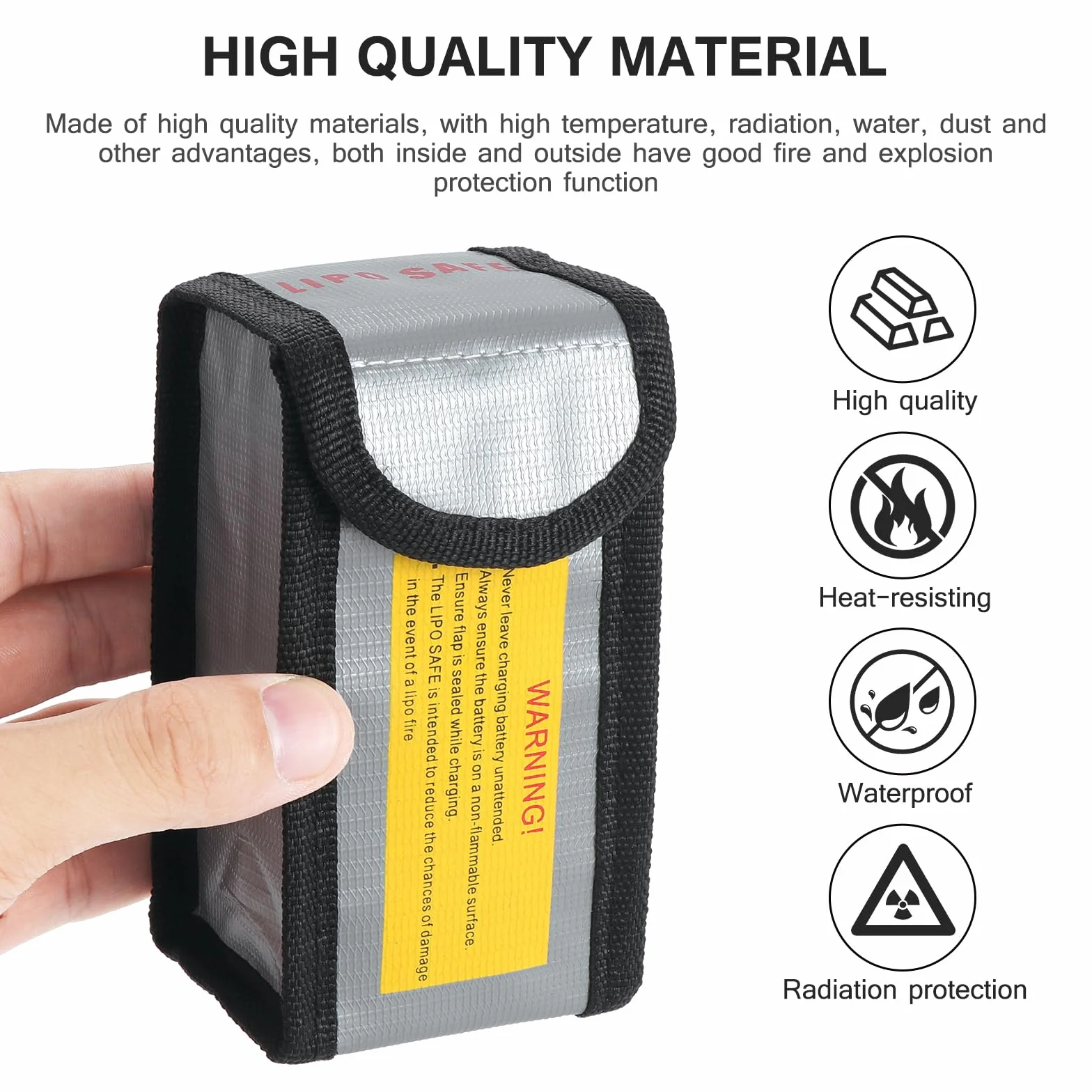 TsunNee 2 szt. Bezpieczna torba na baterie Lipo LiPo Guard Bag, ognioodporna torba ochronna bezpieczeństwa, przeciwwybuchowa obudowa ochronna bezpieczeństwa, modułowa torba ochronna do ładowania