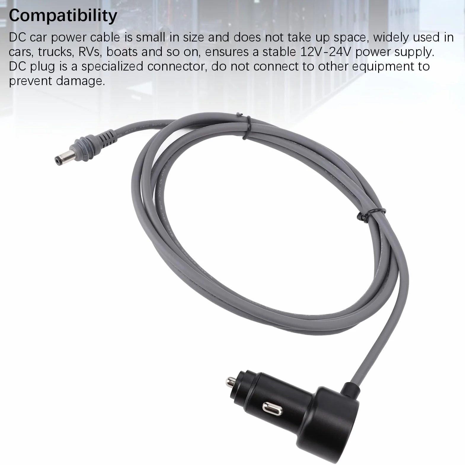 Satelitarne Mini DC Power Cable Papieranność, 3 w 1 Satelitarna ładowarka Samochodowa DC Kabel Zasilający i Zapalniczka Papierosowa 12V-24V 18AWG z Cyfrowym Wyświetlaczem do (2M)