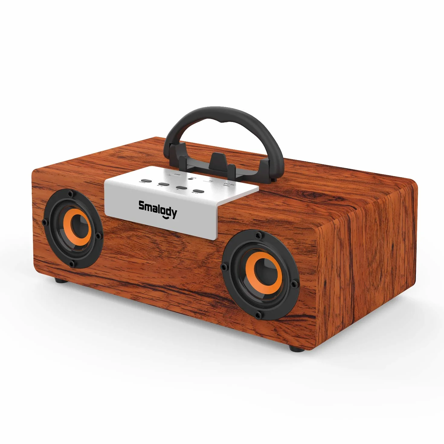 Shocking Bass Głośnik Bluetooth, Smalody Potężny 50W 2.1HD Stereo Subwoofer Drewniane bezprzewodowe przenośne głośniki na zewnątrz/do gier/komputera/telefonu/laptopa/projektora