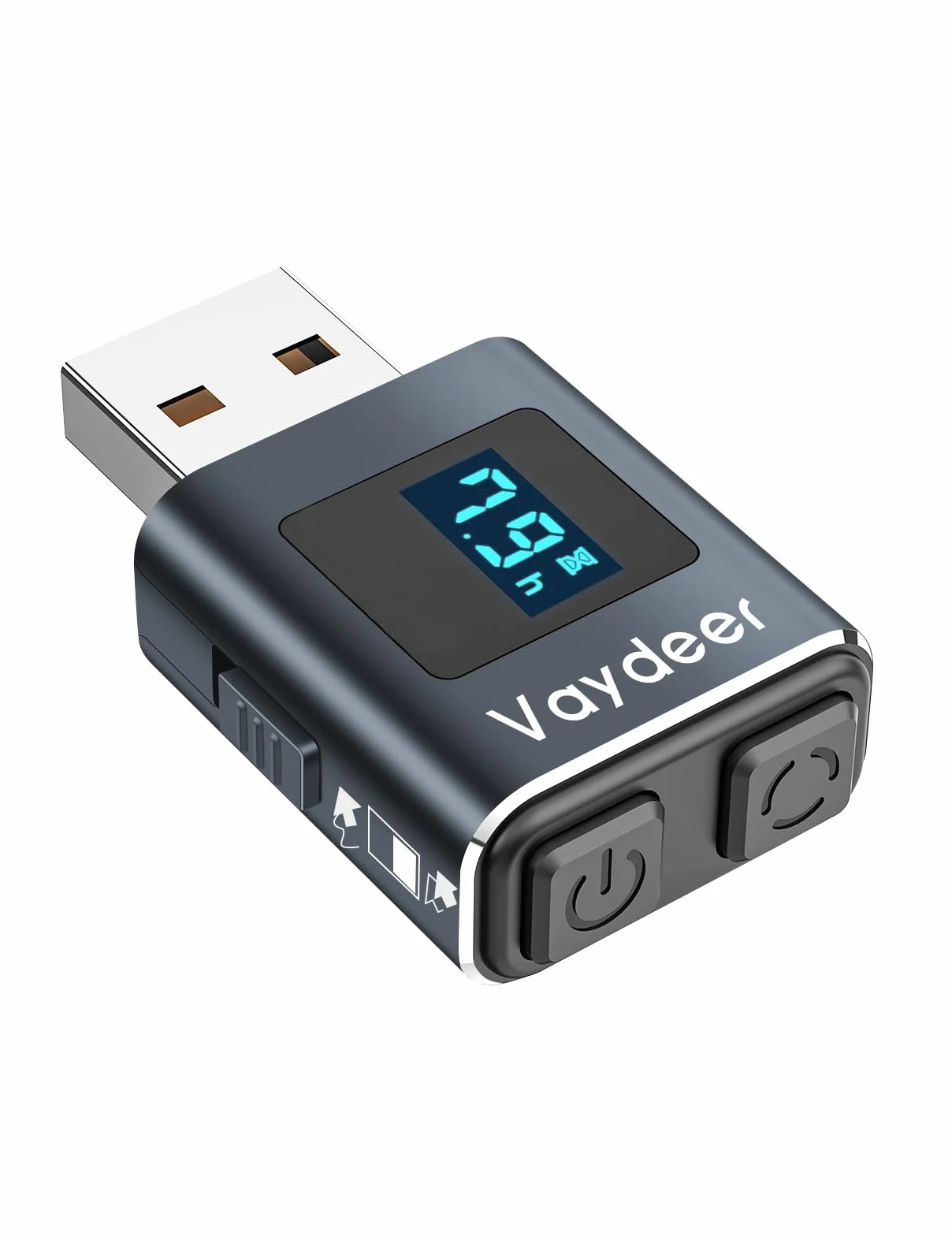 Vaydeer Metalowy symulator myszy USB z timerem, typ C, 2 naturalne i losowe ścieżki