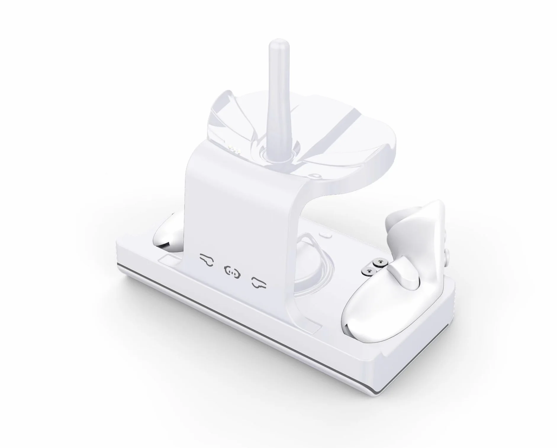 BeisDirect Stacja ładująca do Meta Quest 3, magnetyczna stacja ładująca USB, zestaw słuchawkowy Quest 3 VR i kontroler dotykowy, szybkie ładowanie z kolorowym wskaźnikiem LED, biała