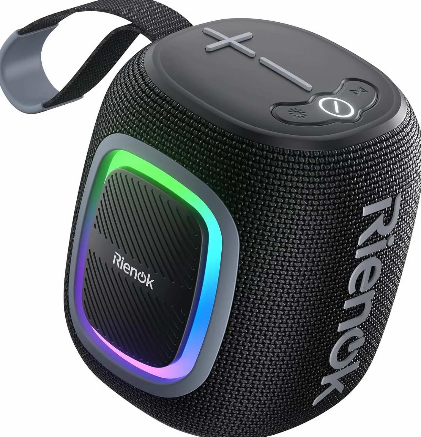 RIENOK Głośnik Bluetooth Bezprzewodowy Wodoodporny Mini Radio FM 15 Godzin Bluetooth 5.3 Karta TF USB Czarny