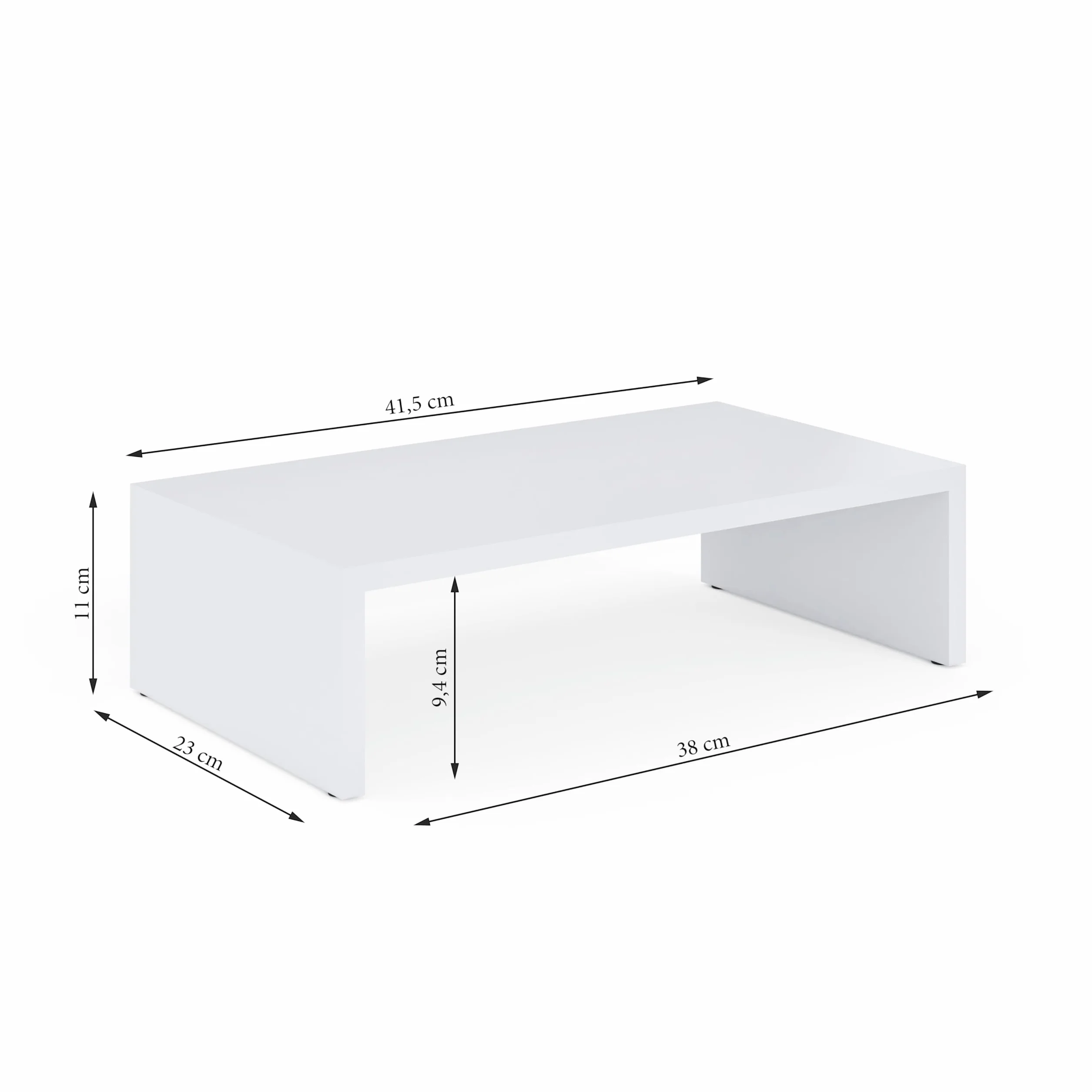 Stojak na monitor, 1 półka, Stojak na laptopa na biurko, Podstawka pod monitor, laptopa, drukarkę z półką, idealny do pracy w domu lub do biura, Biały