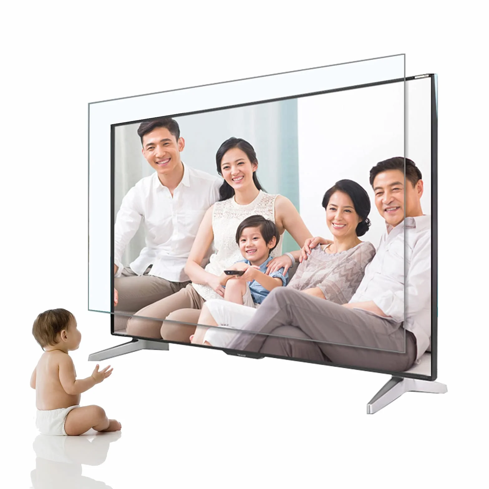 Przeciwodblaskowa osłona ekranu telewizora - filtr niebieskiego światła Matowa folia ochronna Stopień ochrony przed odblaskami do 90% dla uczniów Łagodzi zmęczenie oczu (43 Inch 942x529)