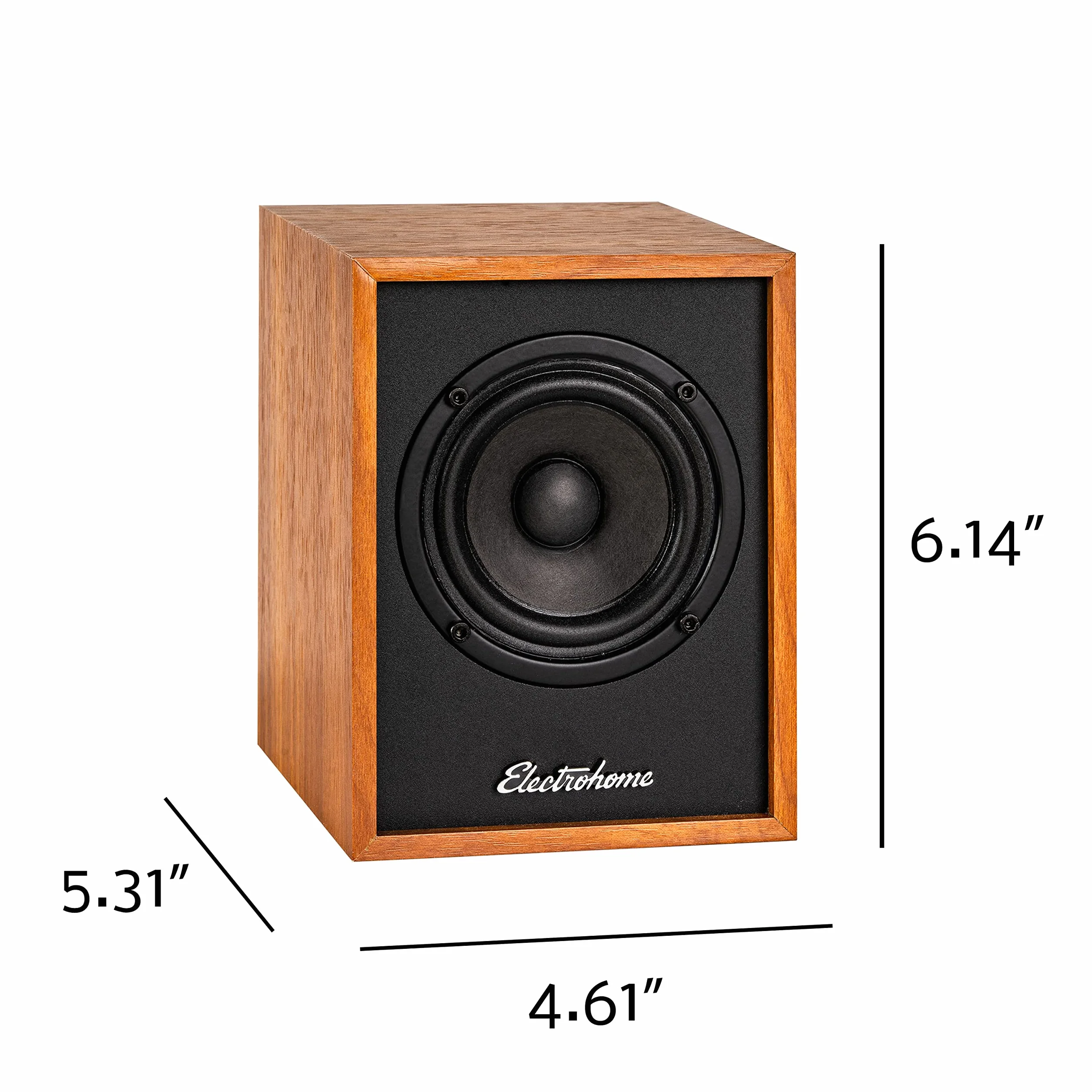 Electrohome Huntley Głośniki półkowe z wbudowanym wzmacniaczem i 3-calowymi sterownikami do gramofonu, telewizora, komputera i bezprzewodowego przesyłania muzyki z Bluetooth 5, RCA i Aux (EB10)