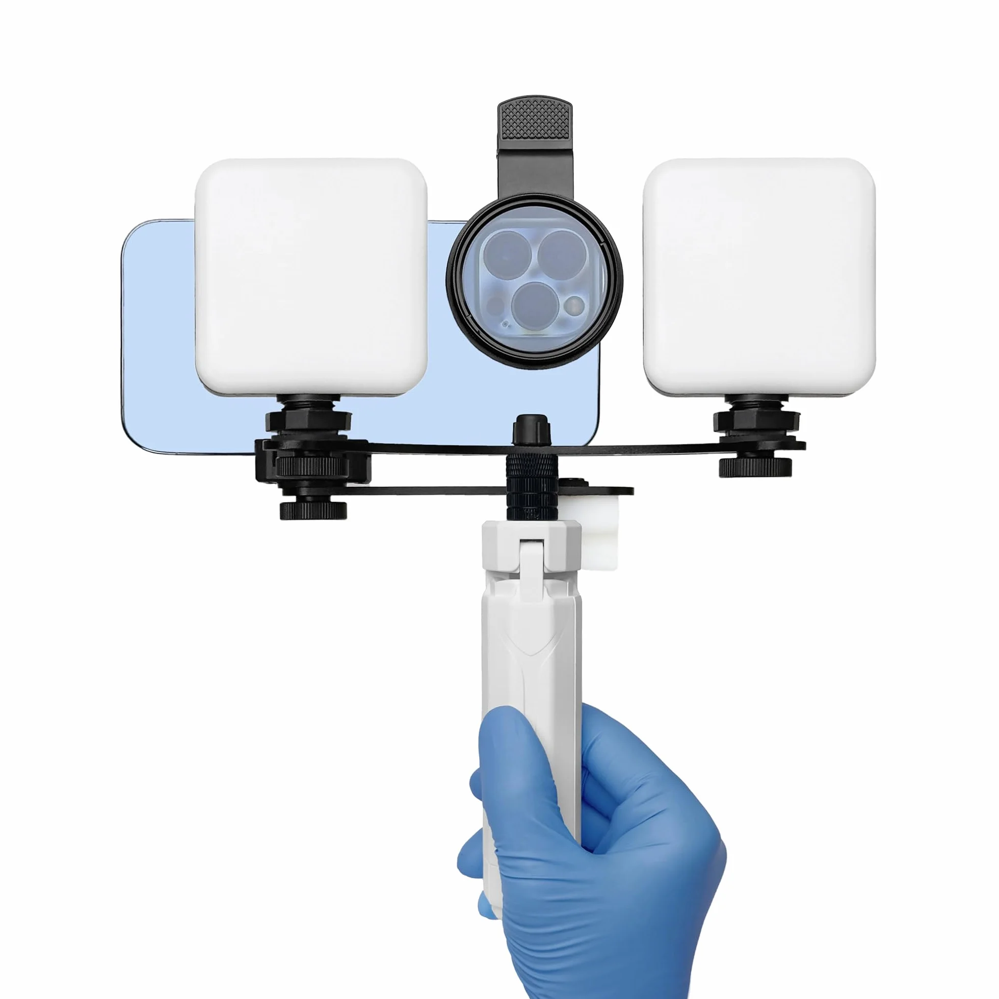 MK-19W dentystyczna lampa fotograficzna i wideo do smartfonów, lampa błyskowa do fotografii oralnej dla dentystów