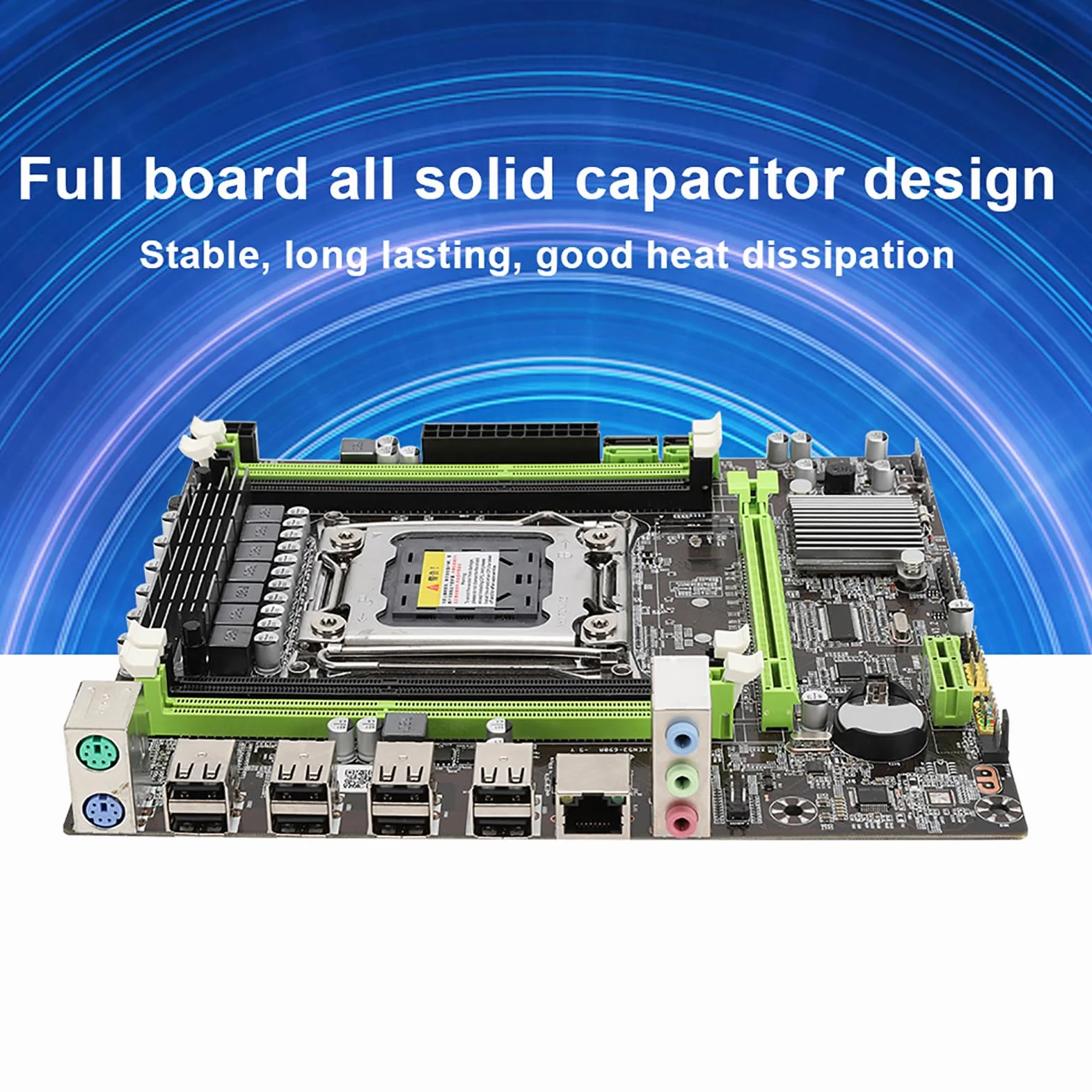 VBESTLIFE Płyta Główna do Komputera Stacjonarnego LGA 2011, Płyta Główna Komputera X79 Obsługa Pamięci DDR3 REG ECC Procesor I7 z gigabitową siecią LAN SATA3.0 PCIe do Gier