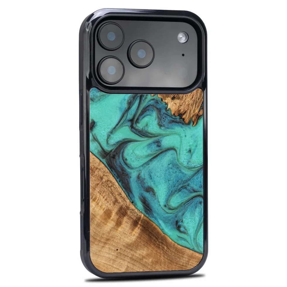 Unikalne etui kompatybilne z iPhone 17 Pro, turkusowe