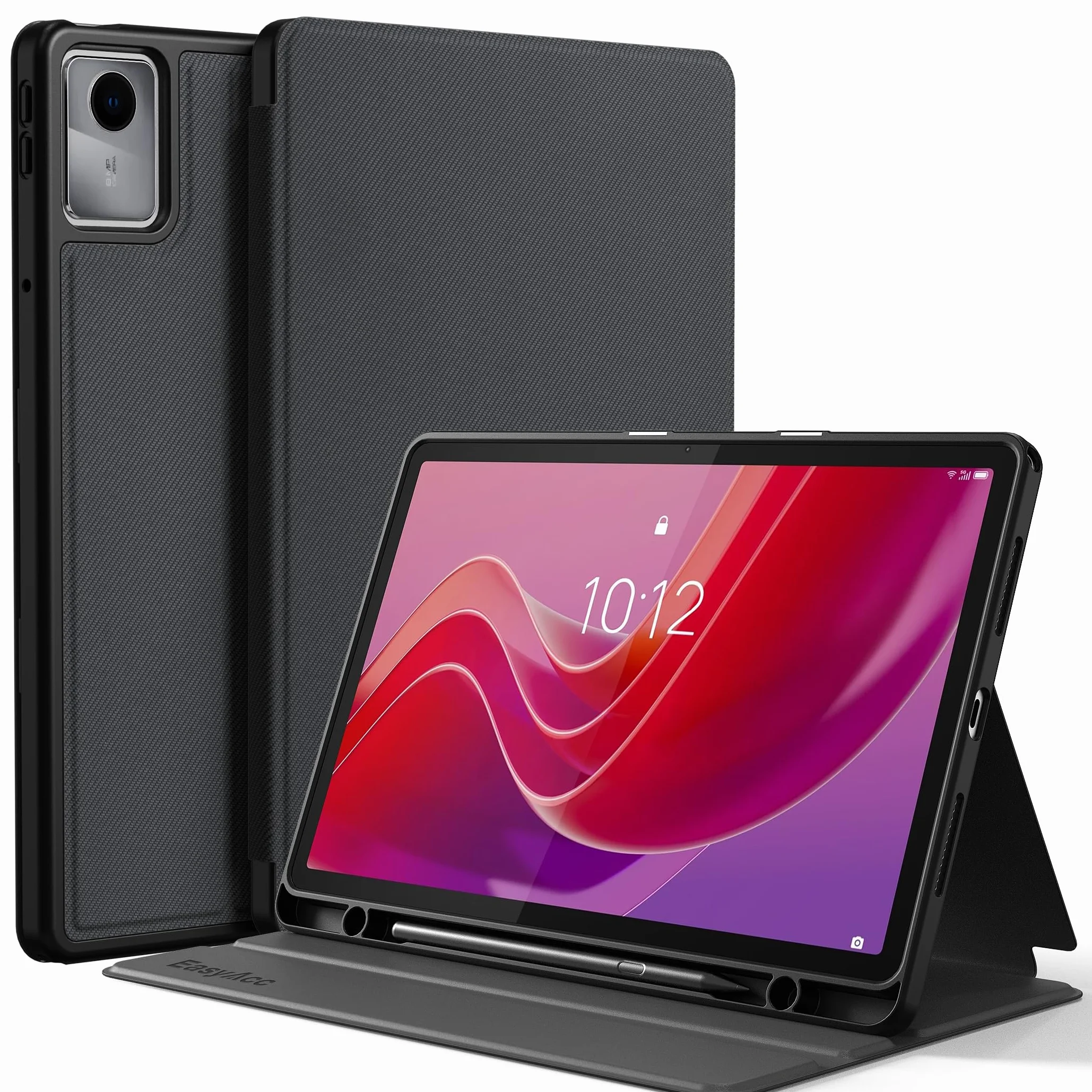 EasyAcc Etui do Lenovo Tab M11 TB330 2024, 11-calowa okładka książkowa Folio ze stojakiem, etui ochronne z funkcją automatycznego uśpienia/budzenia, czarny