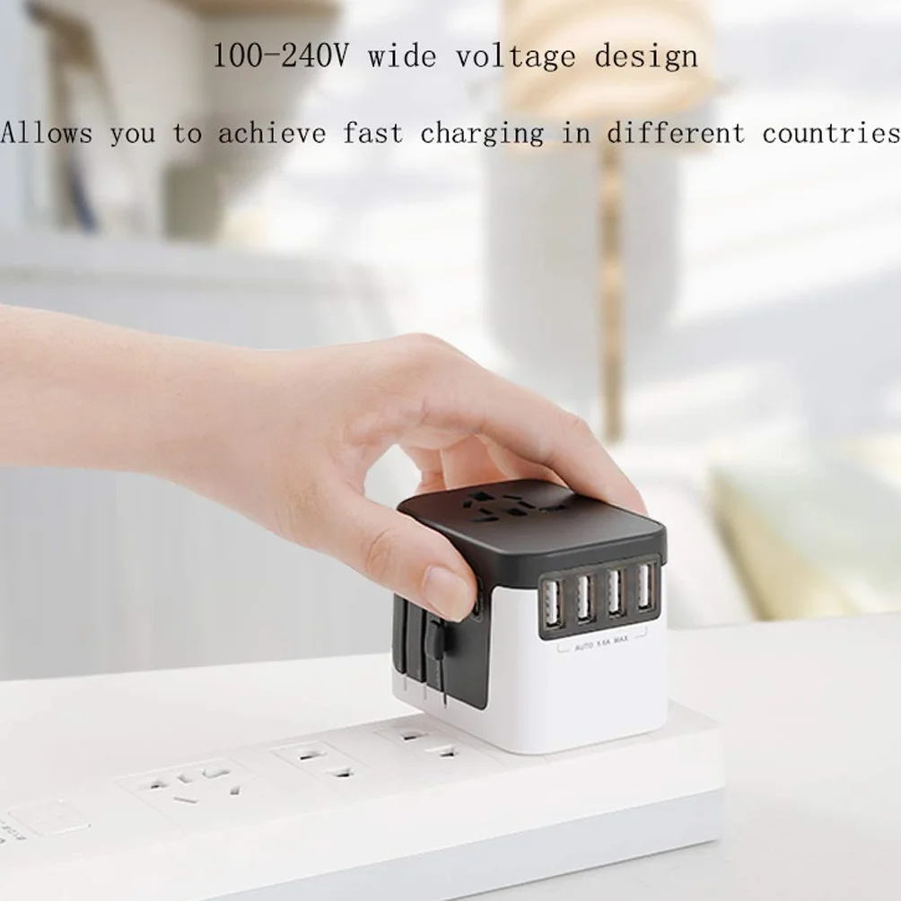 International Plug Converter, Universal Usb. Converter Socket, International Plug Converter Blisko, (Color : E)