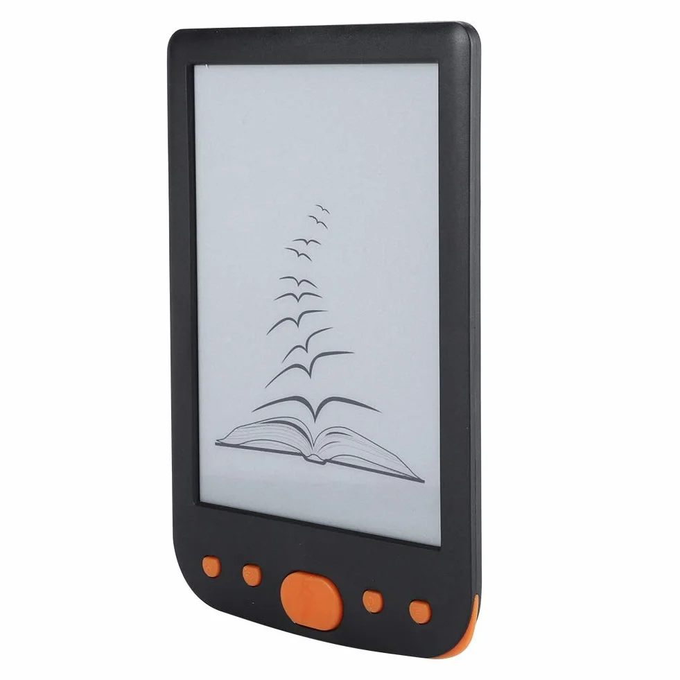 E-book, czytnik e-booków Przenośny 6-calowy ekran E-ink z atramentem chroniącym przed zachlapaniem dla relaksu(Pomarańczowy)