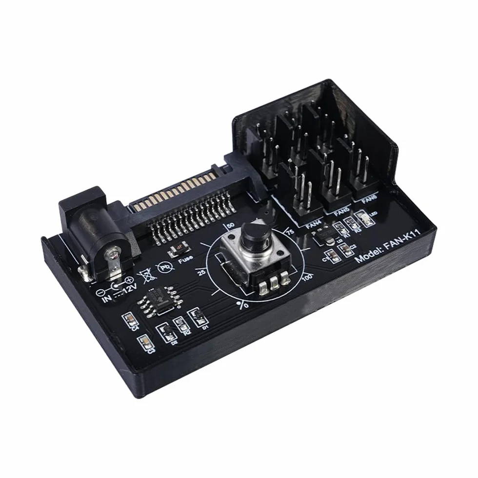 Sarini Regulator prędkości wentylatora 12 V PWM 4-stykowy Hub SATA