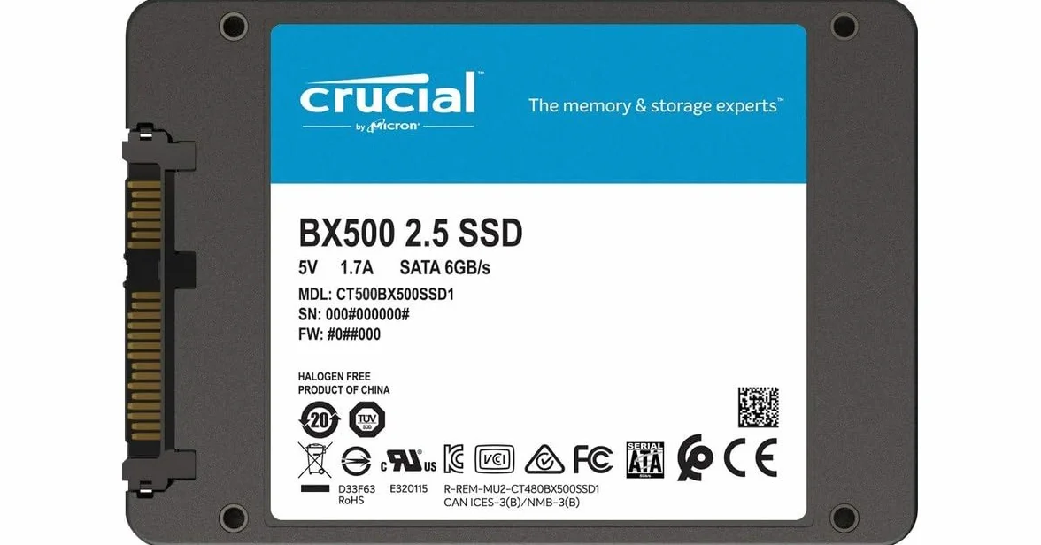 Crucial BX500 SSD 2.5" 500GB