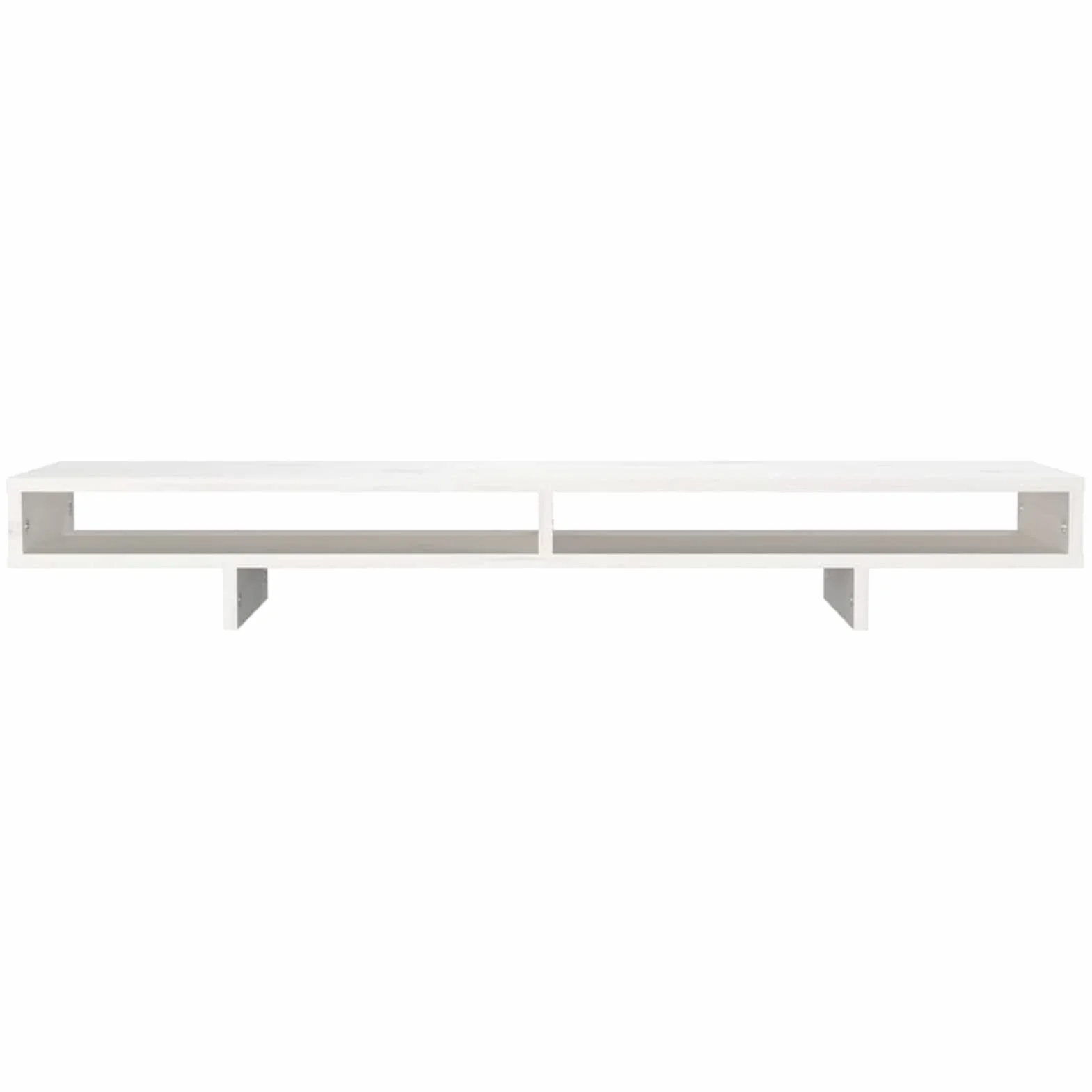 ShGaxin Stojak na monitor, stojak na ekran komputera, stojak na monitor biurko, akcesoria biurowe, akcesoria biurkowe, podstawa monitora, lite drewno sosnowe białe 100 x 27 x 14 cm