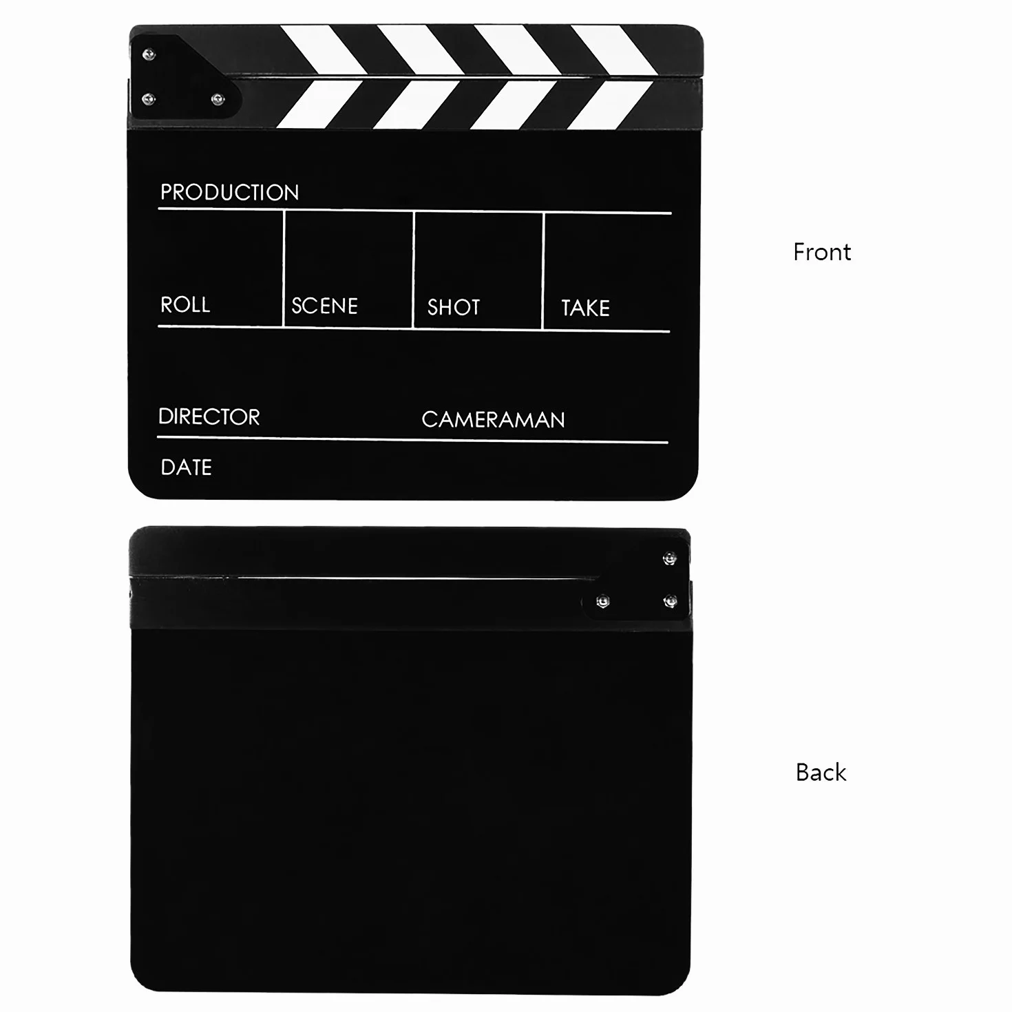 Akrylowe klap Clapperboard Film Scena akcji Łupek 30 x 24 cm, czarny