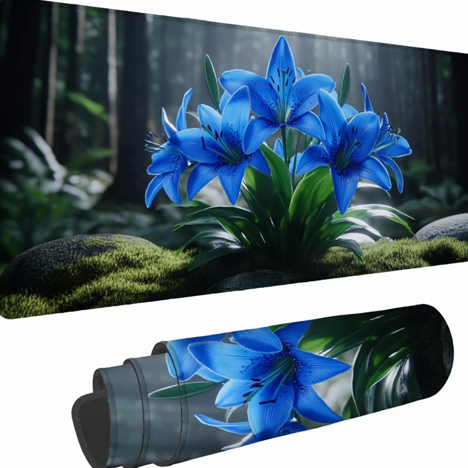 Gamingowa podkładka pod mysz 1200 x 600 x 3 mm, XXL, wodoszczelna, odporna na ścieranie, z przyszytymi krawędziami, podkładka na biurko, poprawia prędkość i precyzję, pod laptopa, komputer, wzór