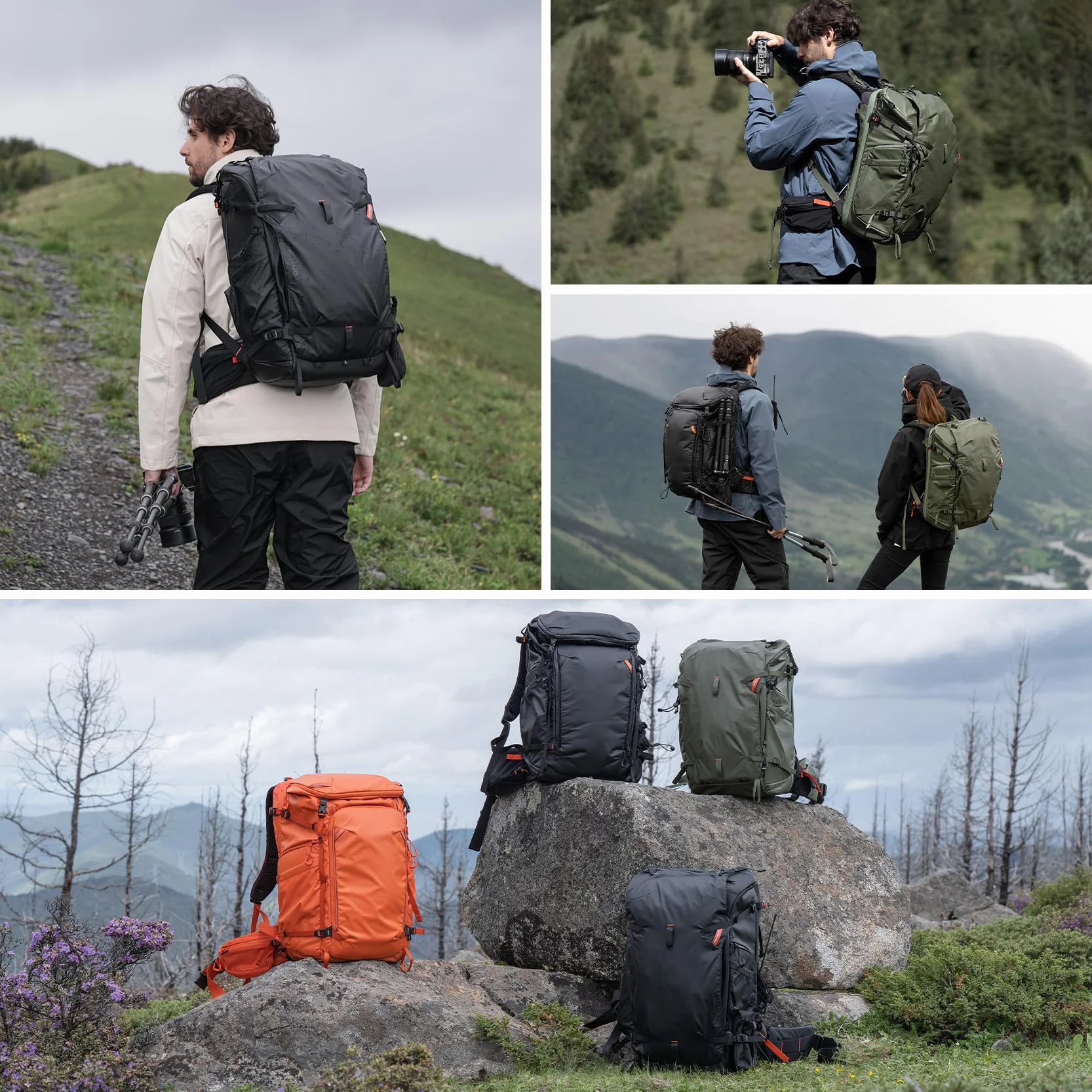 PGYTECH OnePro Focux plecak wodoszczelny, 25-35 l, do lustrzanek cyfrowych / lustrzanek / obiektywów bez lusterek, statywu, ochrona przed deszczem, plecak fotograficzny do wędrówek, z kieszenią na