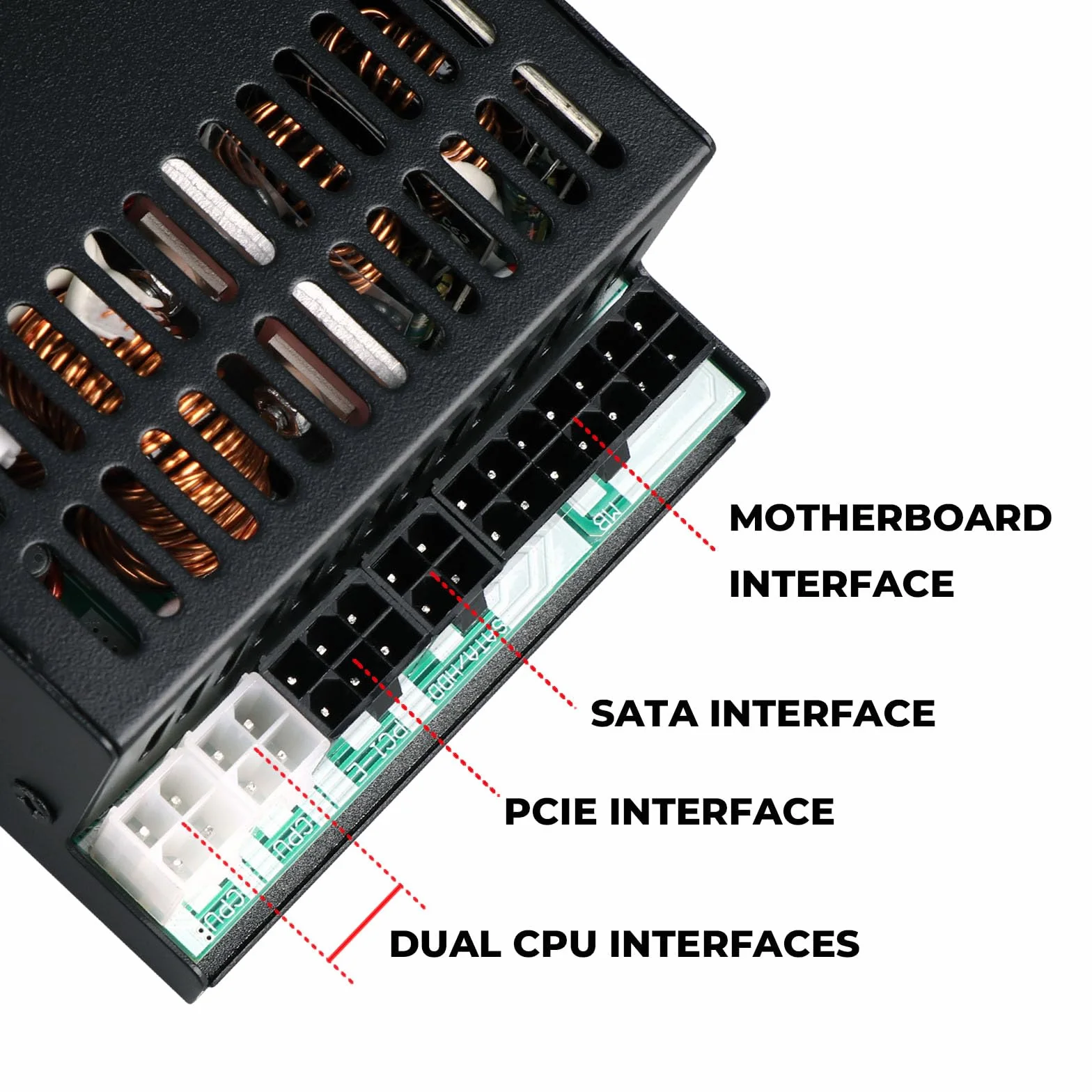 Elastyczny zasilacz 600 W pełni modułowy zasilacz 110/220 V podwójne złącze procesora Ultra cichy zasilacz do komputera PC serwera POS AIO system