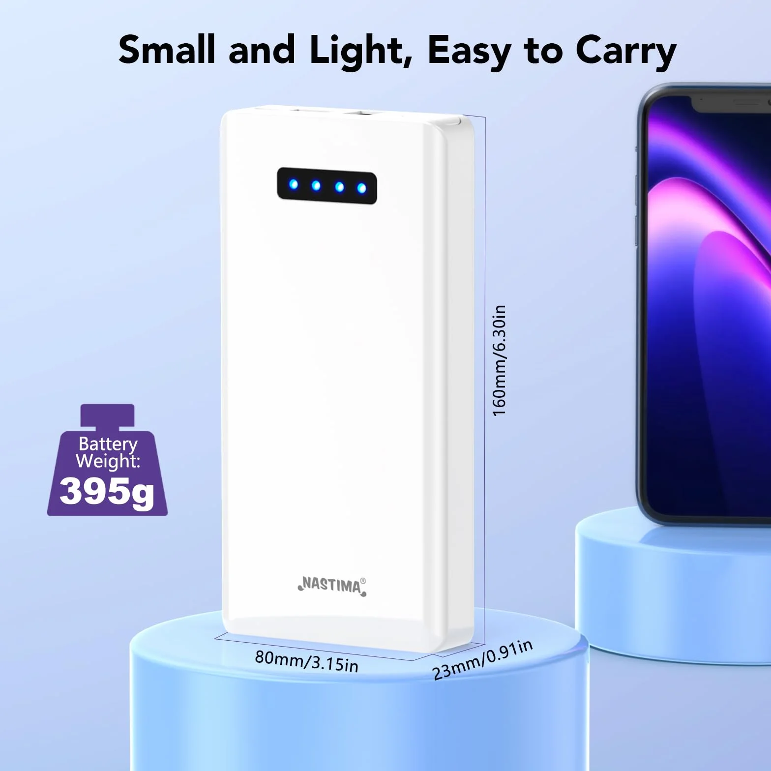 NASTIMA Power Bank 12 V 5200 mAh 56,16 Wh akumulator litowo-jonowy z wyjściem 12 V DC i 12 V 5 V USB-A QC3,0 45 W typu C potrójne wyjście do taśm LED, kamer CCTV, kamer, lornetek