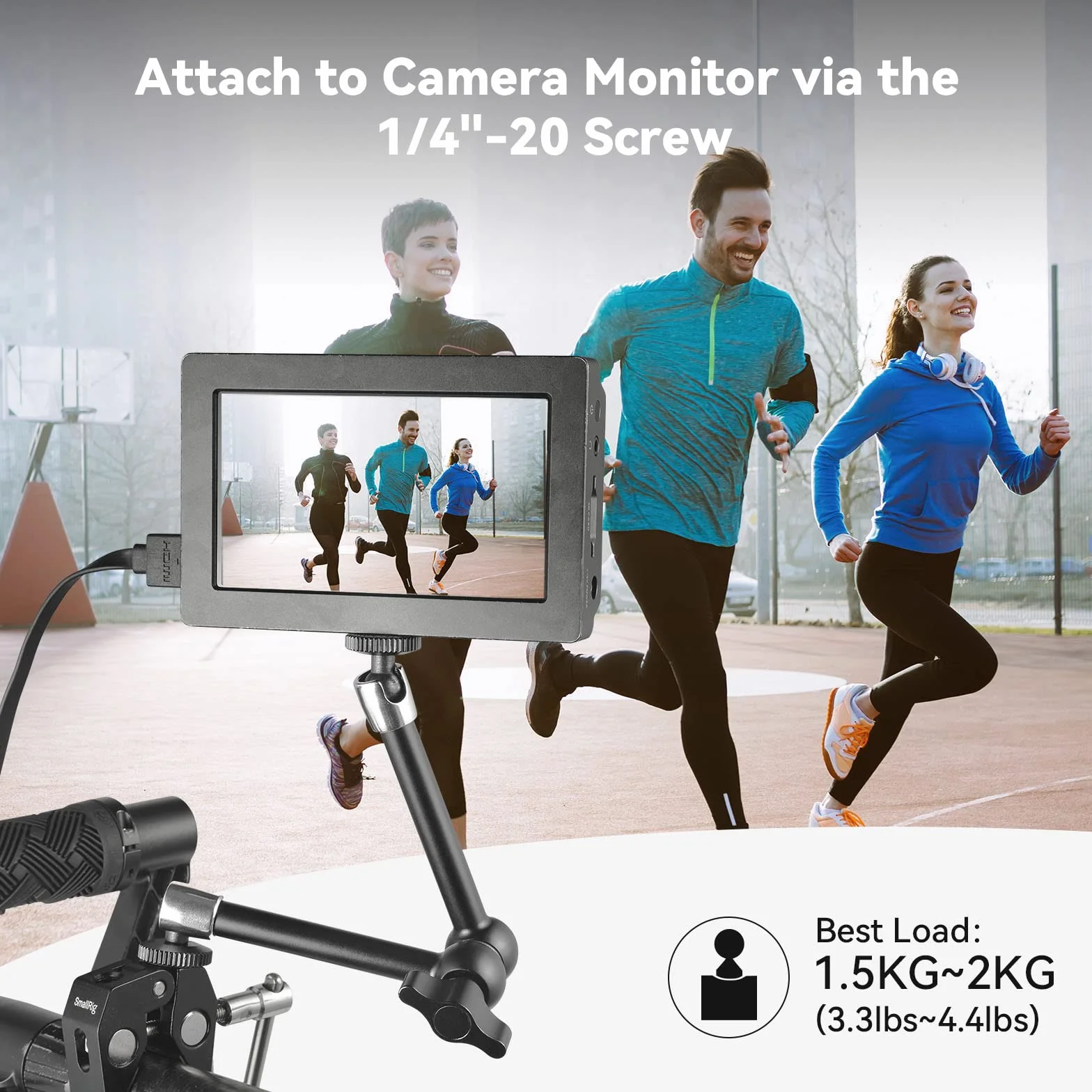 SMALLRIG Adjustable Articulating Magic Arm 11 cali Regulowane Magiczne Ramię Cierne z Gwintem 1/4 do Monitor LCD DSLR Camera Rig - 2066B